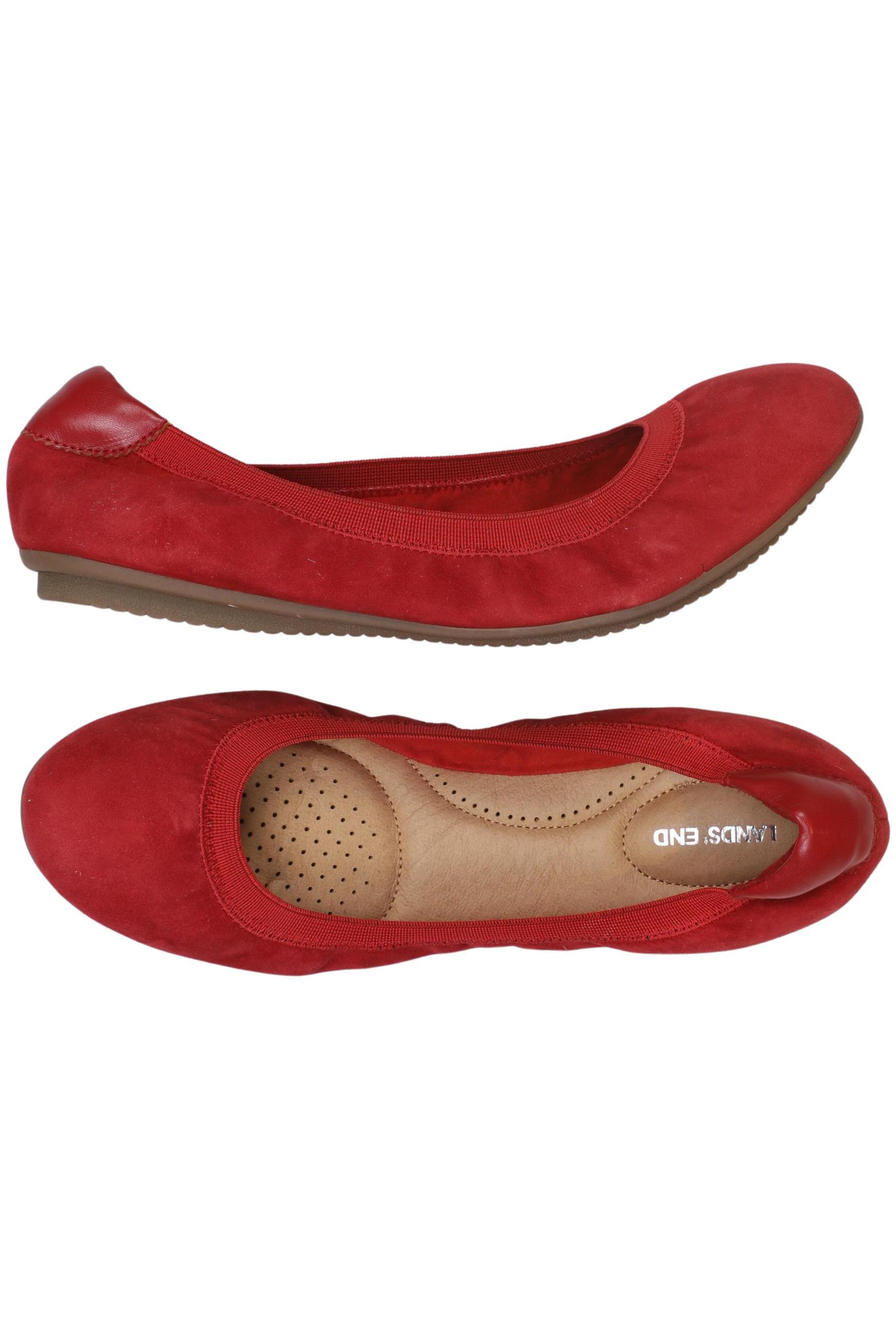

Lands End Damen Ballerinas, rot, Gr. 40