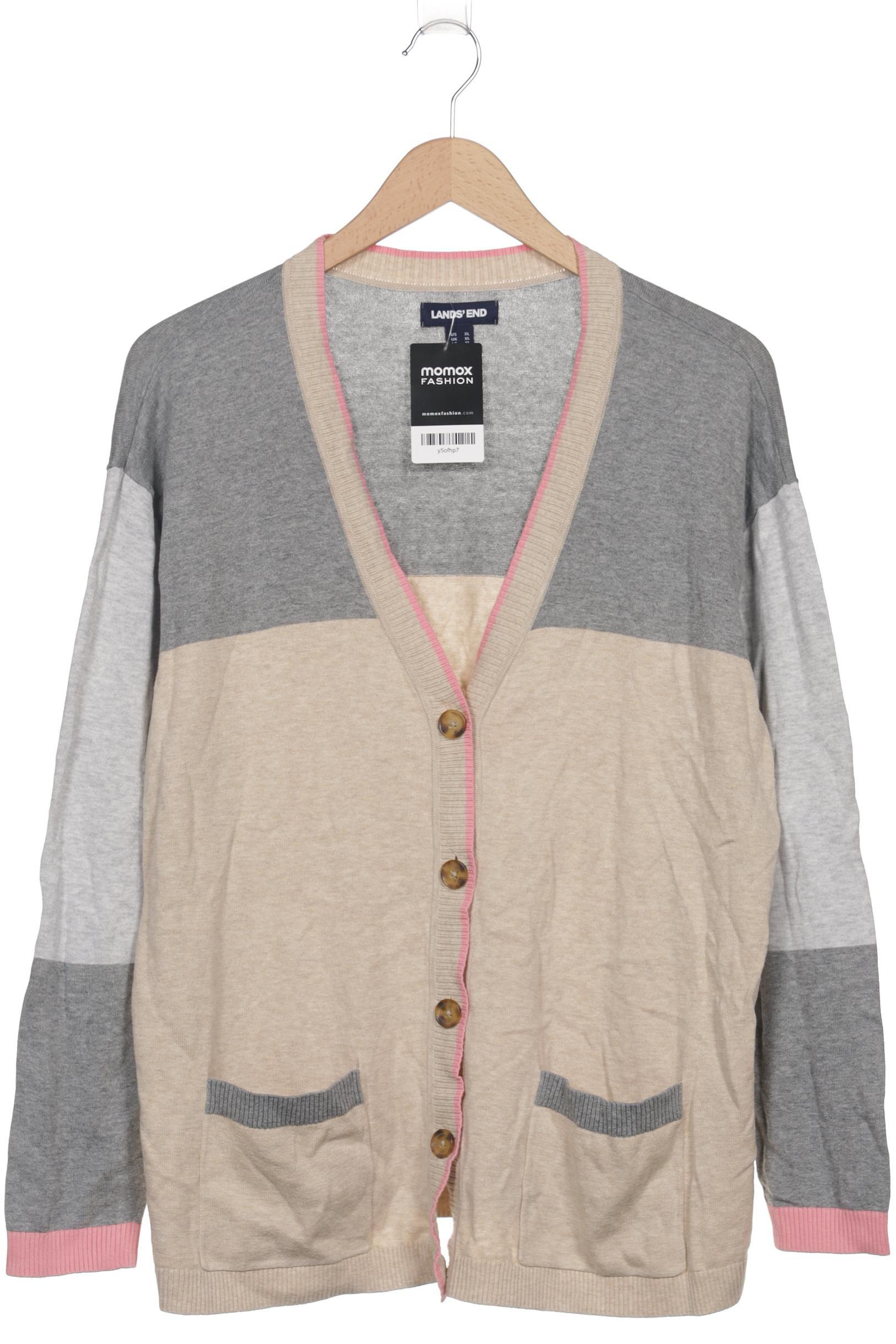 

Lands End Damen Strickjacke, beige, Gr. 44