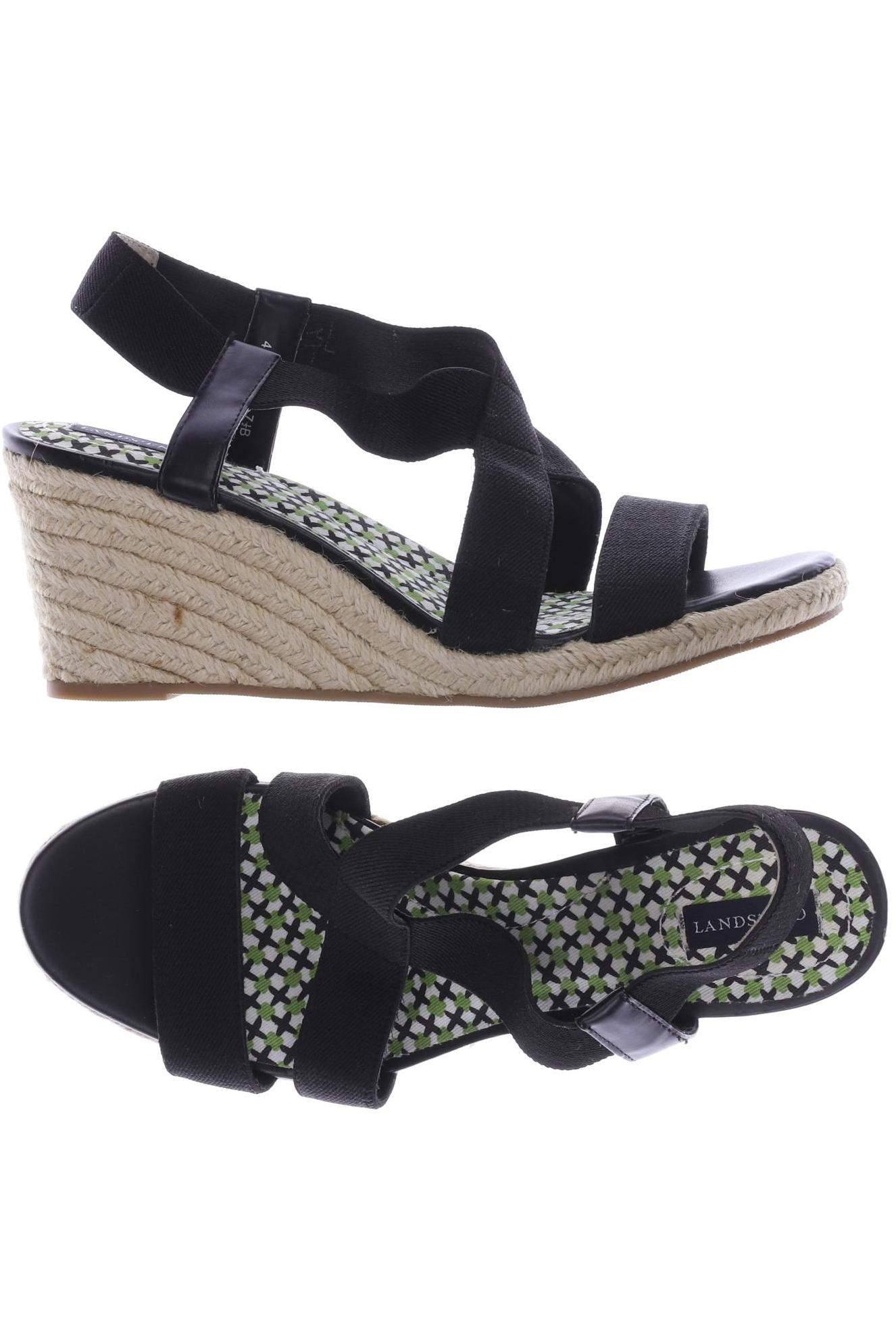 

Lands End Damen Sandale, schwarz