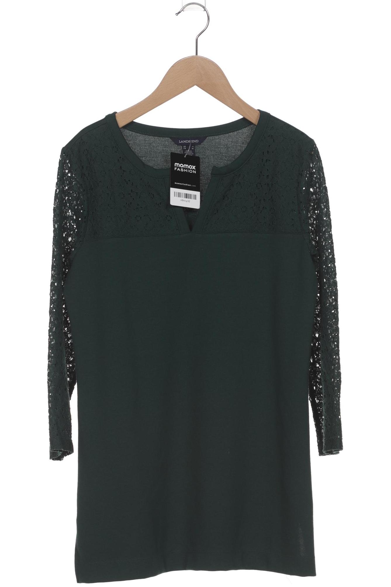 

Lands End Damen Langarmshirt, grün, Gr. 36