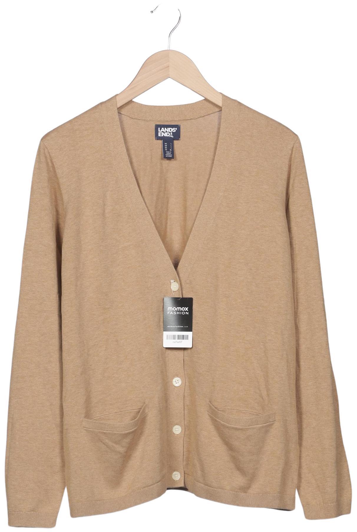 

Lands End Damen Strickjacke, beige, Gr. 42