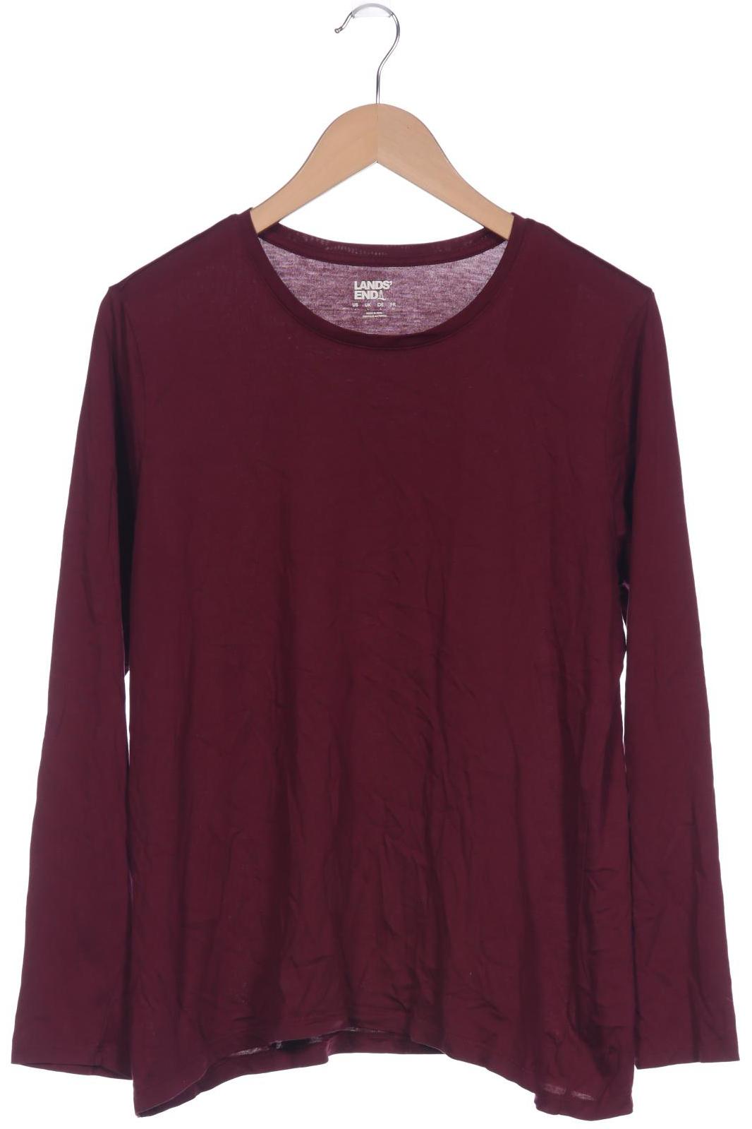 

Lands End Damen Langarmshirt, bordeaux, Gr. 42