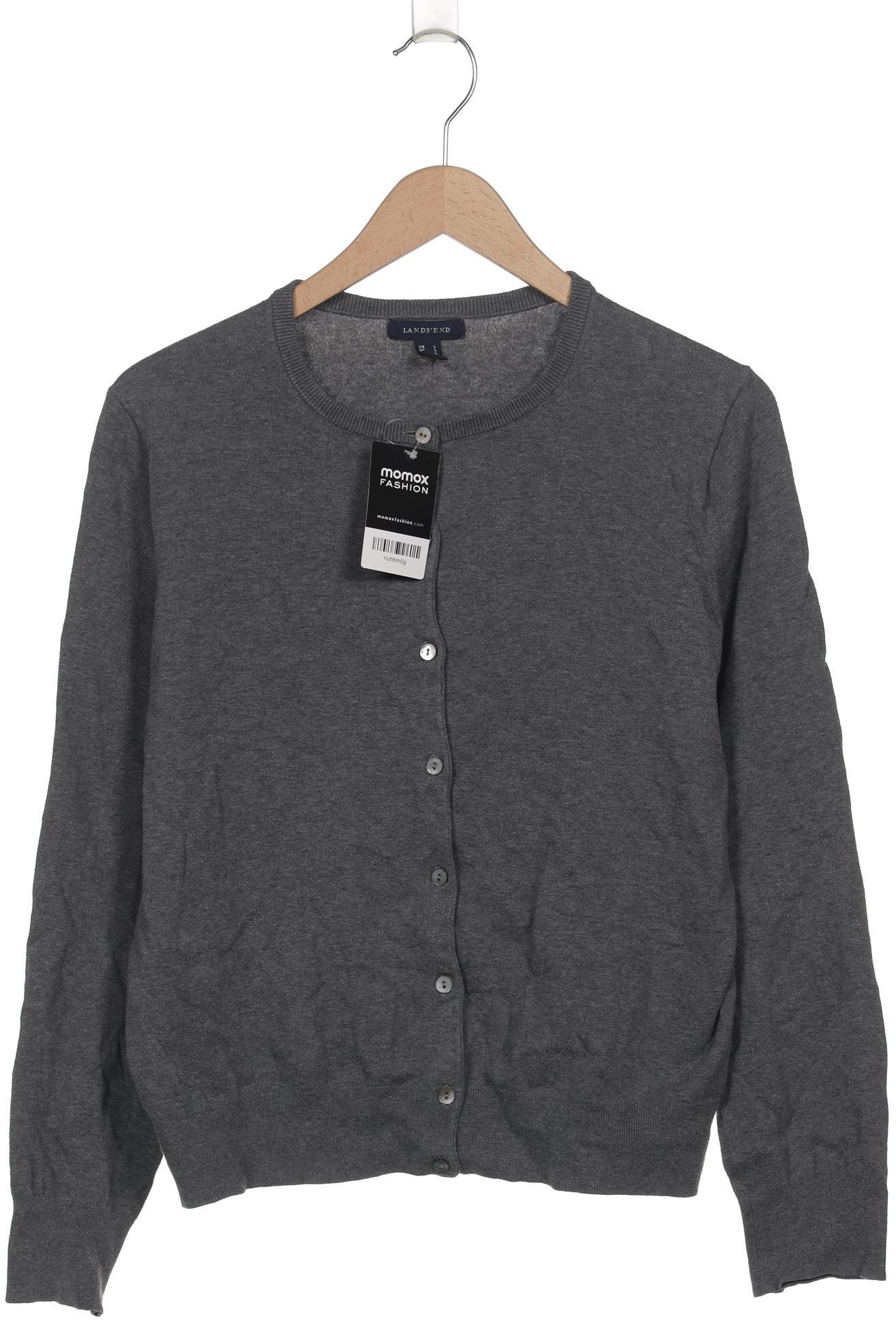 

Lands End Damen Strickjacke, grau, Gr. 42