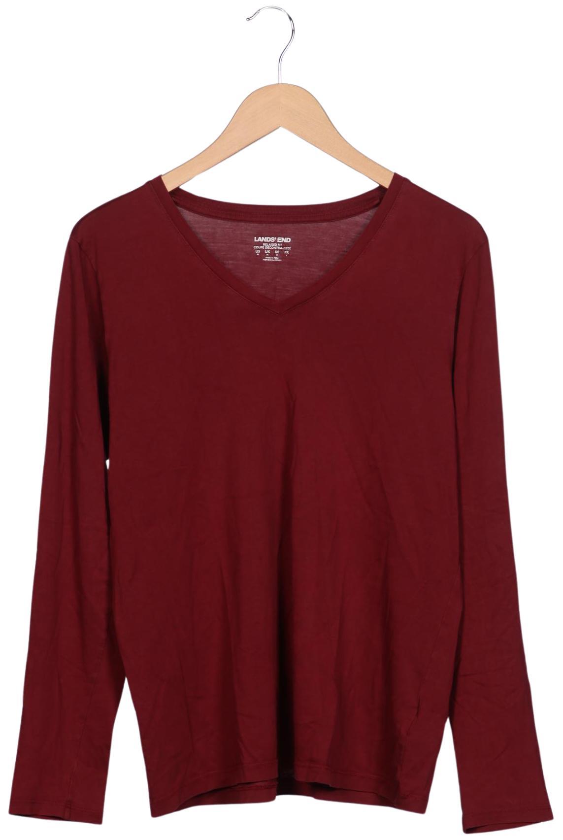 

Lands End Damen Langarmshirt, bordeaux, Gr. 38