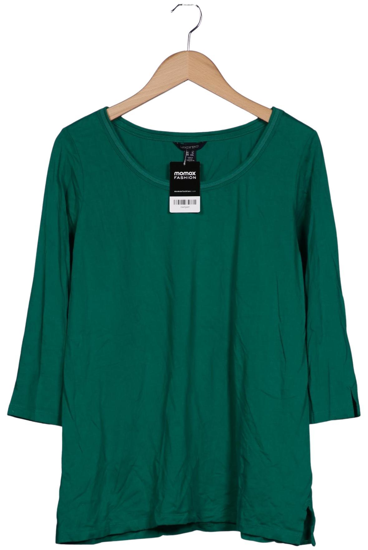 

Lands End Damen Langarmshirt, grün, Gr. 44