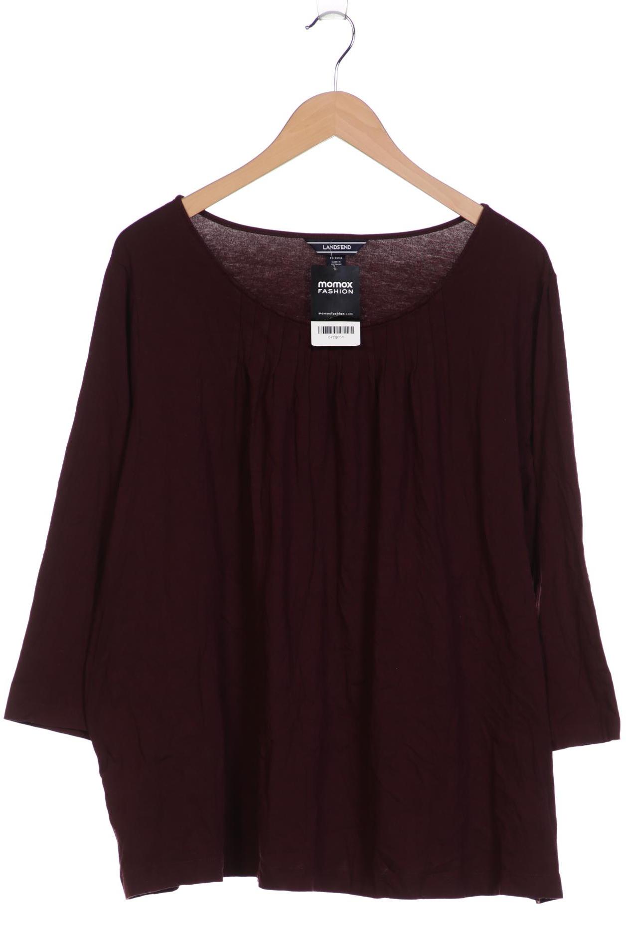 

Lands End Damen Langarmshirt, bordeaux, Gr. 52