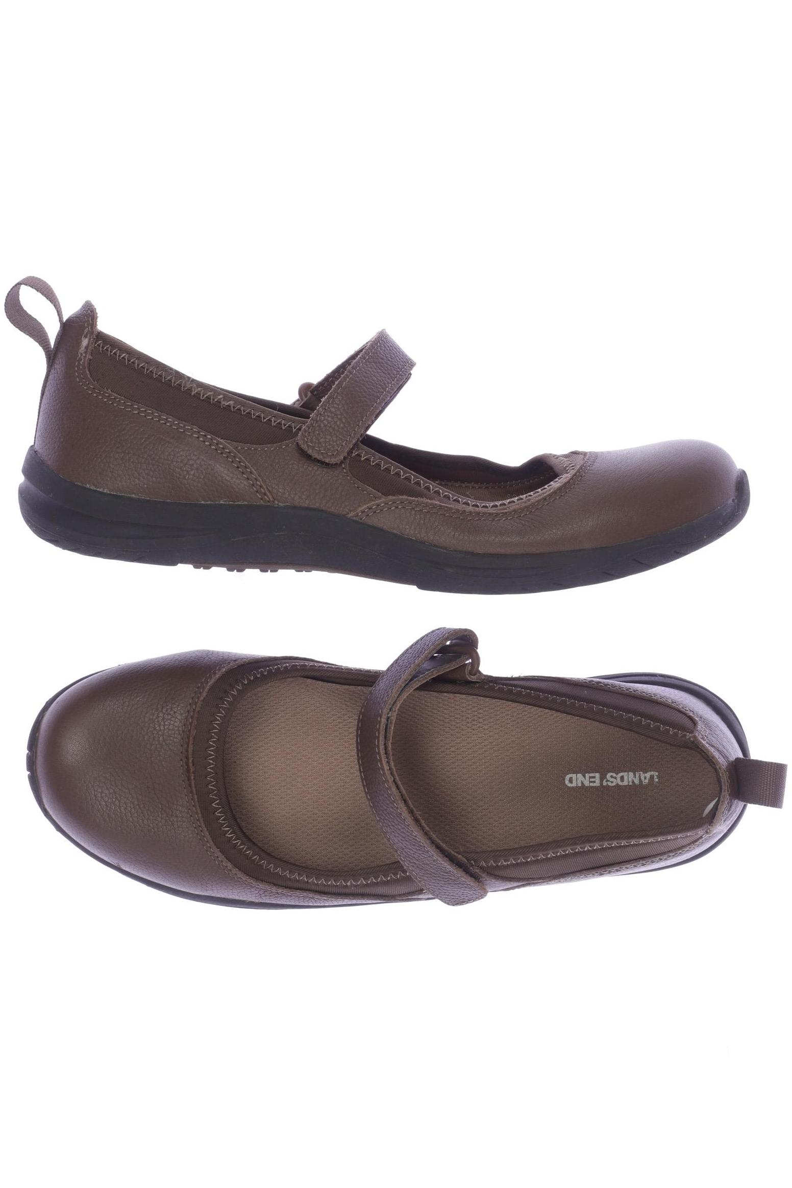 

Lands End Damen Ballerinas, braun, Gr. 38.5
