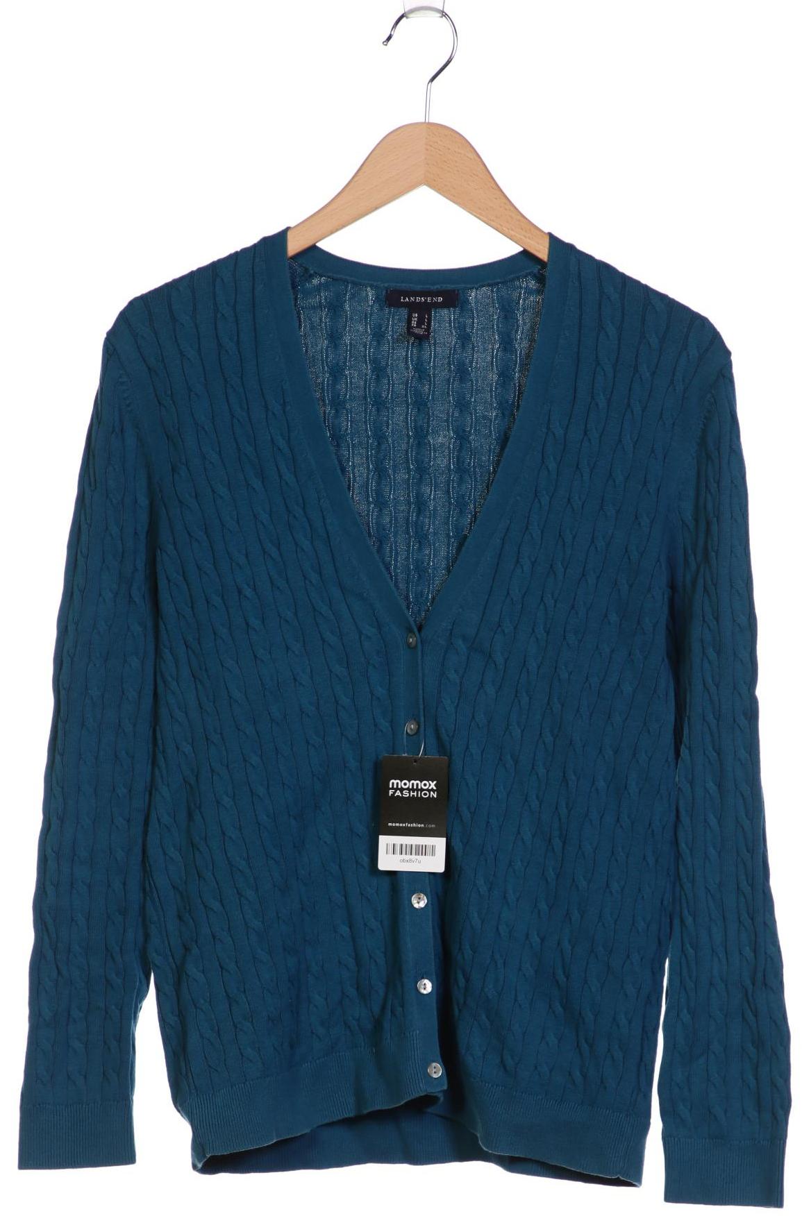 

Lands End Damen Strickjacke, blau, Gr. 42