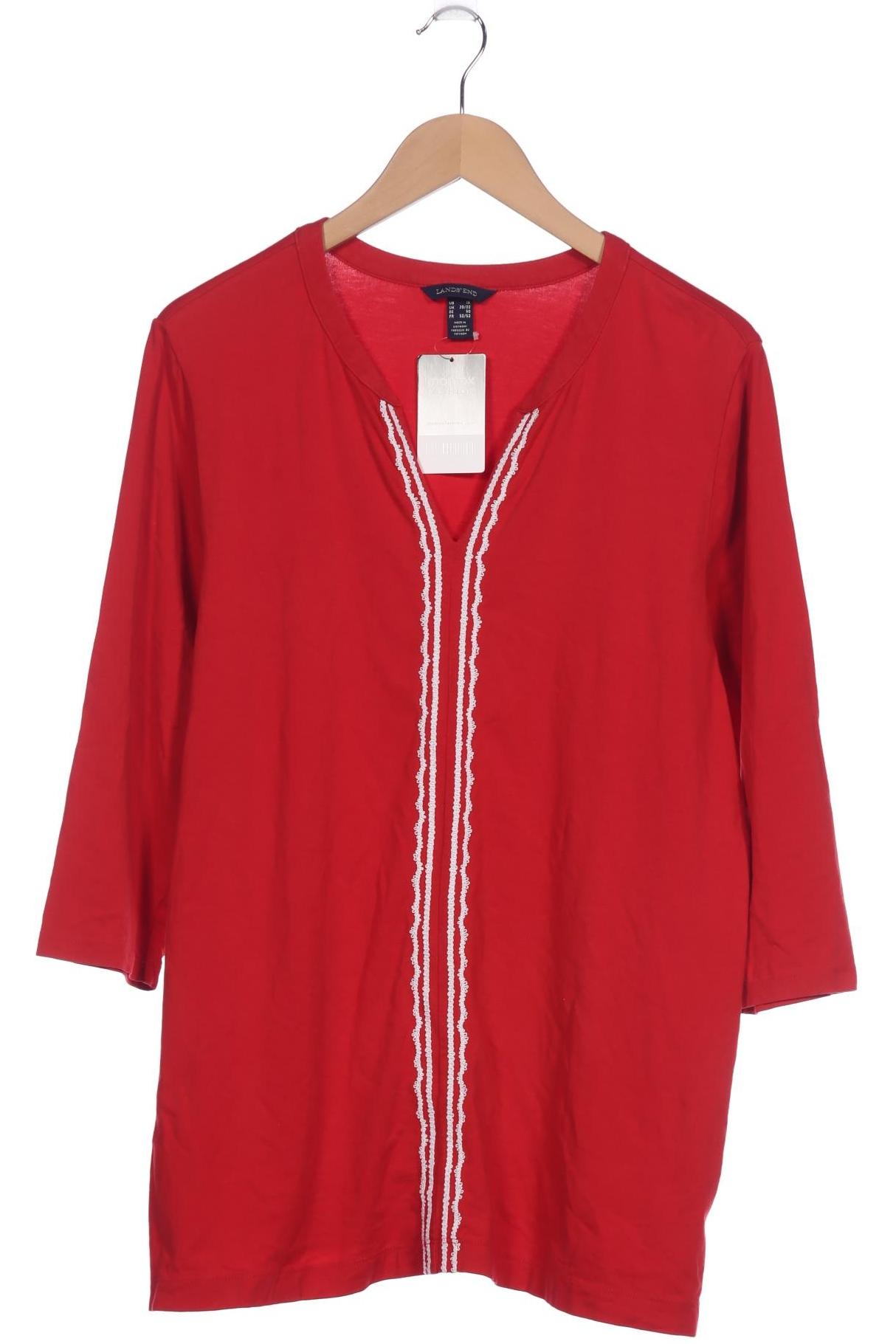 

Lands End Damen Langarmshirt, rot, Gr. 50