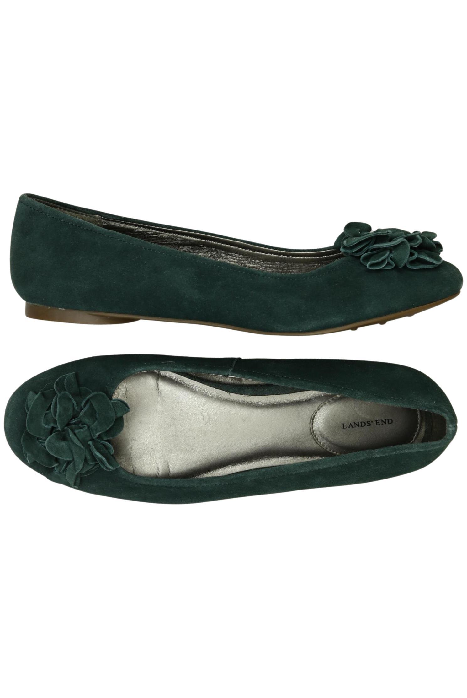 

Lands End Damen Ballerinas, grün, Gr. 41.5