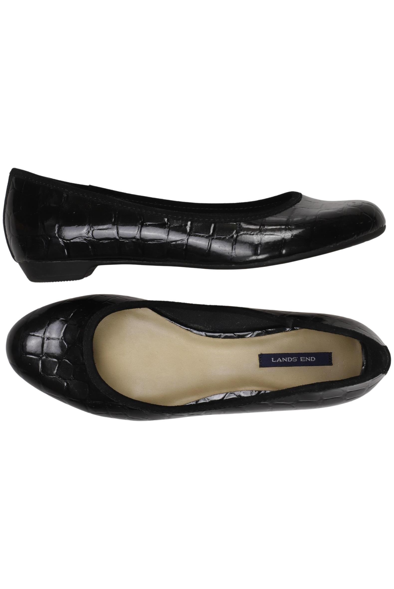 

Lands End Damen Ballerinas, schwarz, Gr. 7