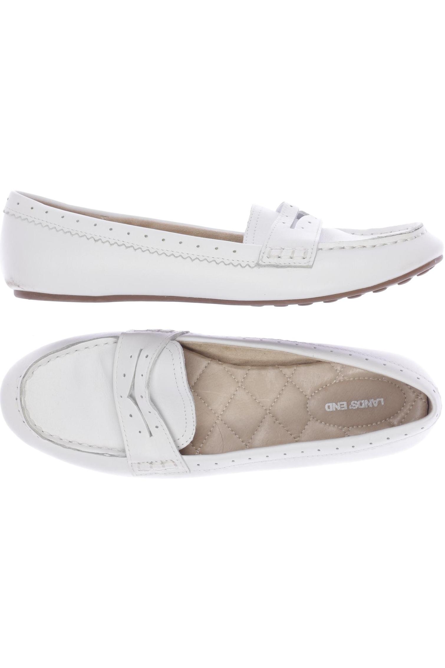 

Lands´End Damen Halbschuh, cremeweiß