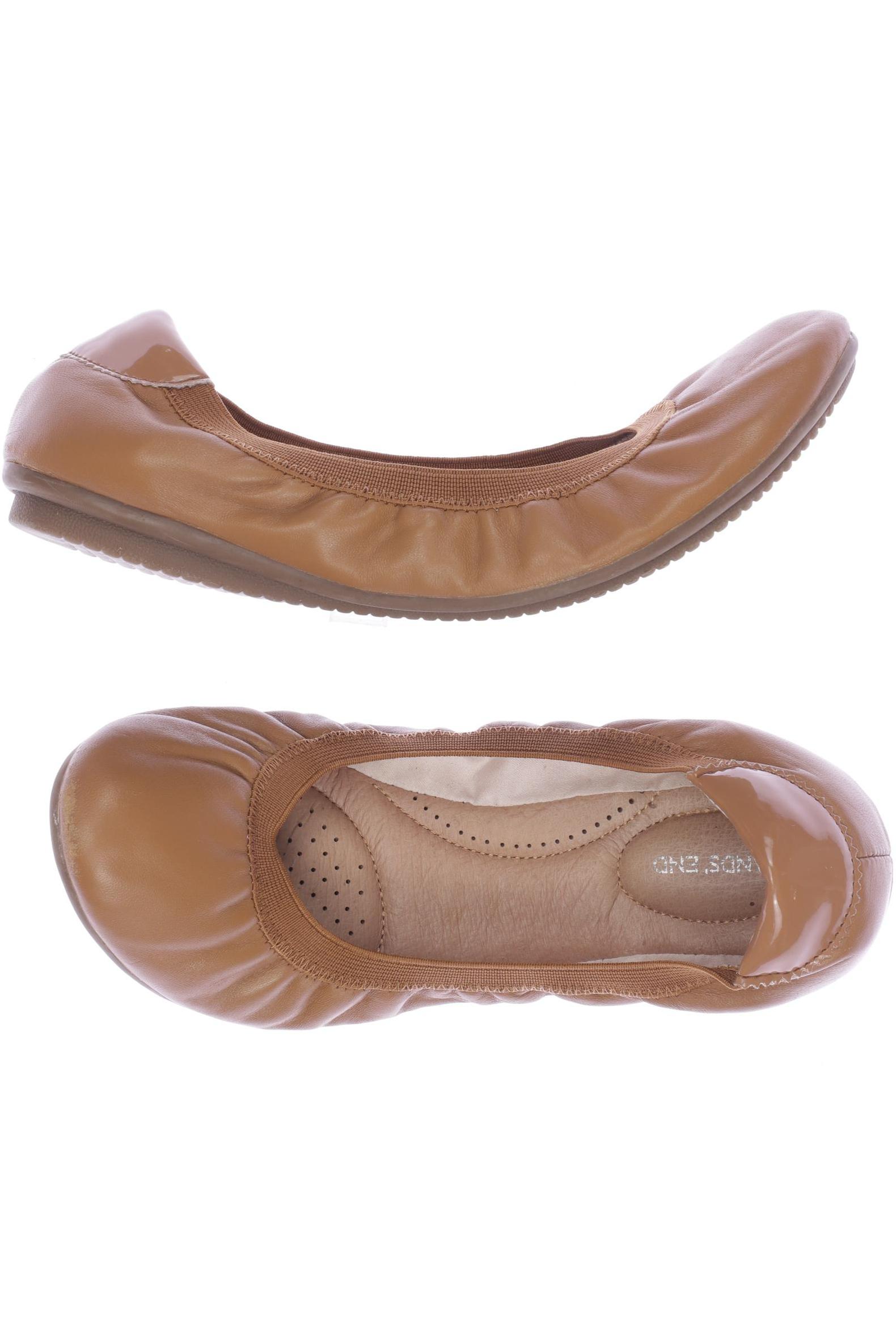 

Lands End Damen Ballerinas, braun, Gr. 38.5