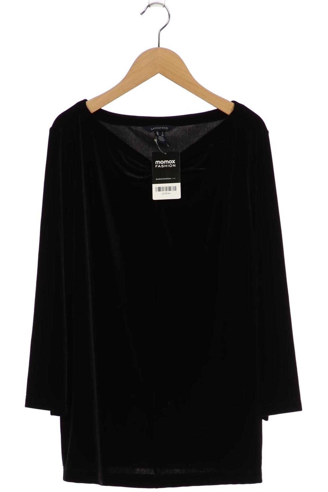 

Lands End Damen Langarmshirt, schwarz, Gr. 42