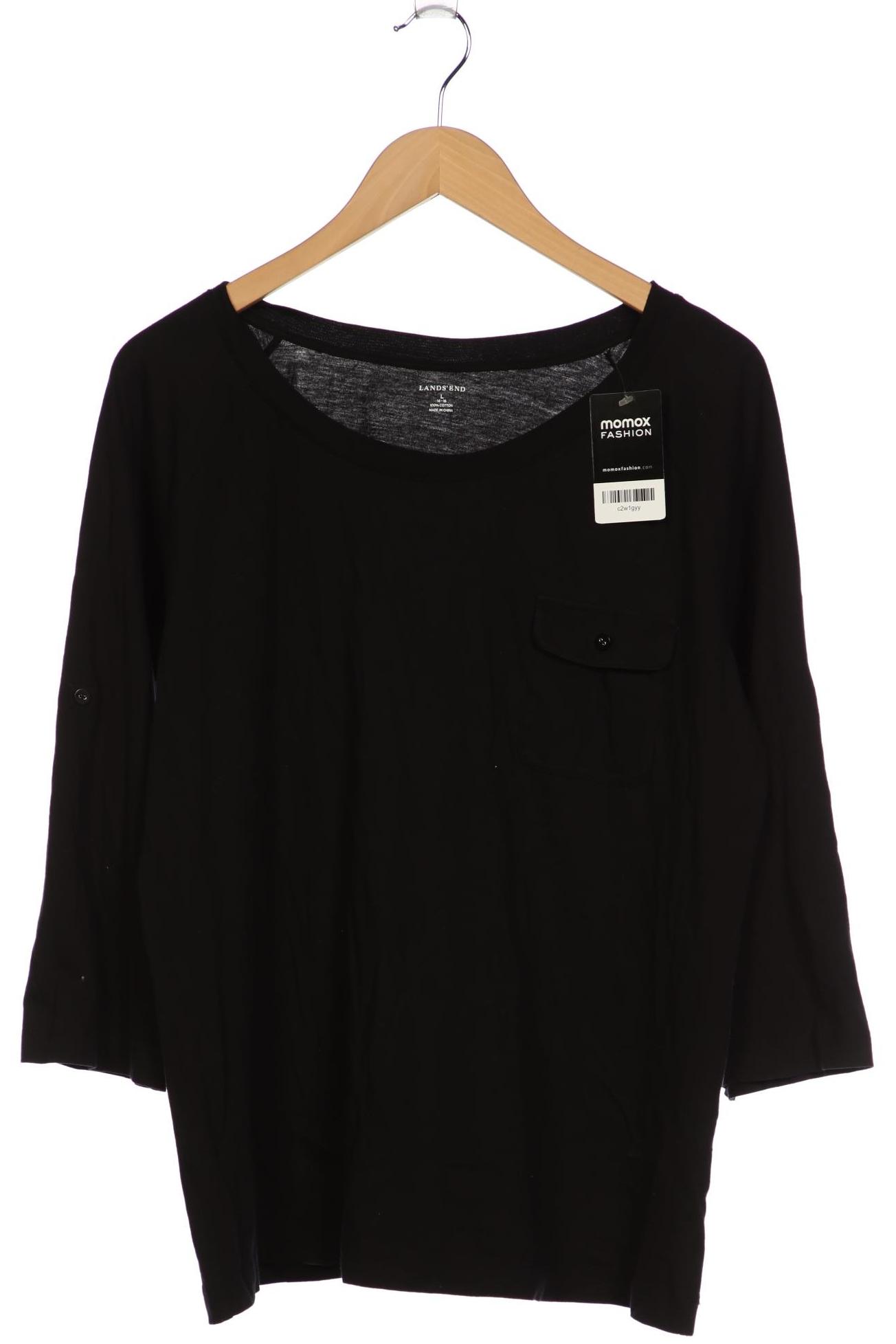 

Lands End Damen Langarmshirt, schwarz, Gr. 42