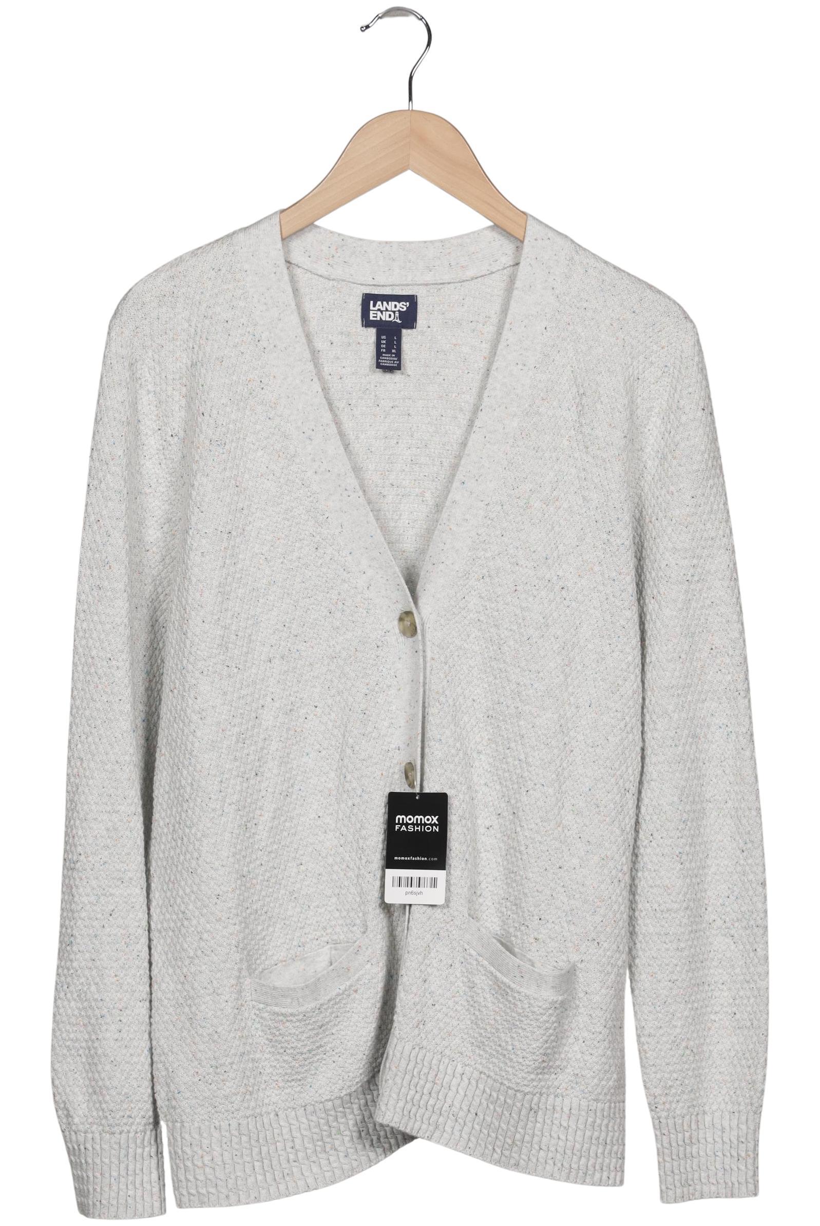 

Lands End Damen Strickjacke, grau, Gr. 42