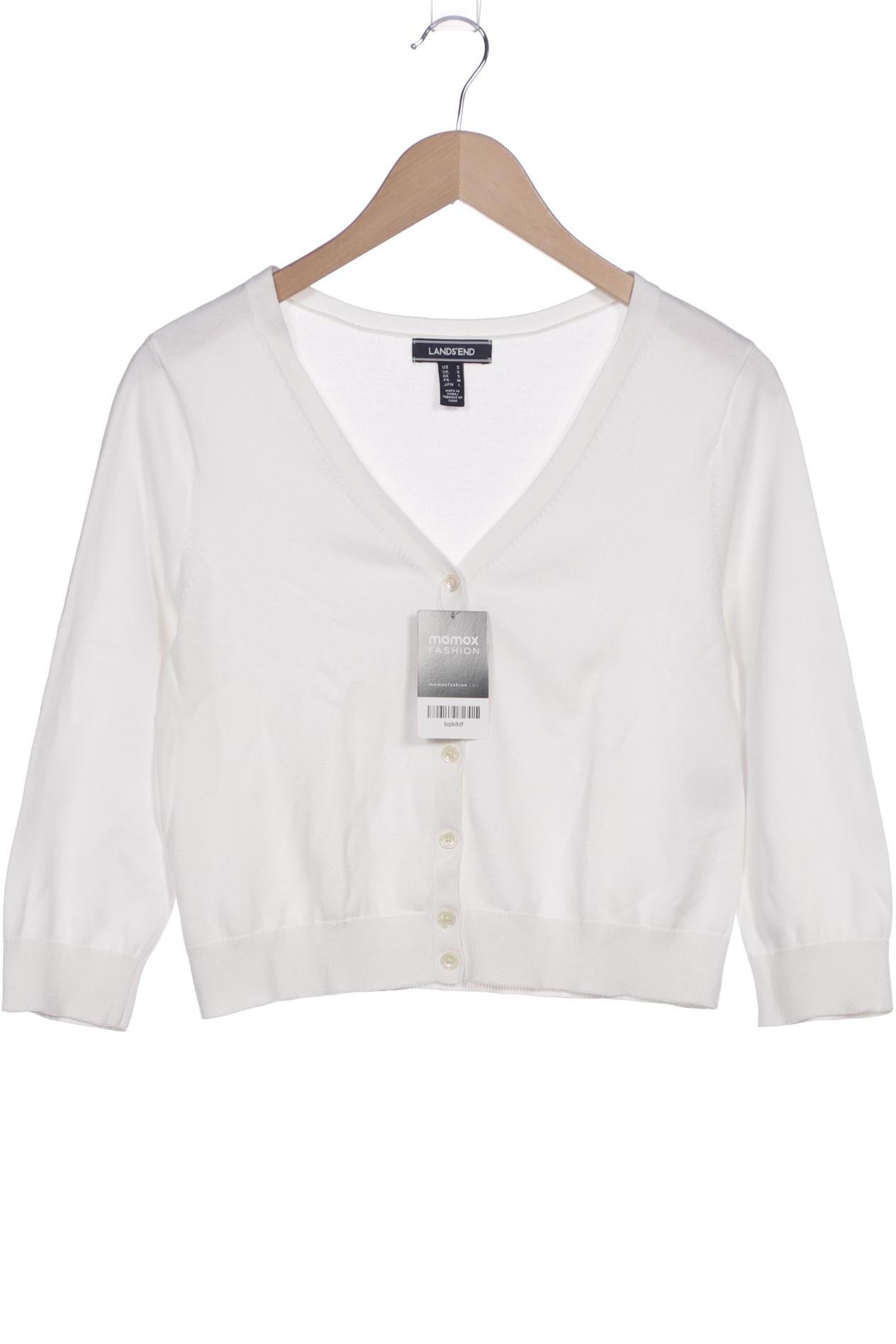 

Lands End Damen Strickjacke, weiß, Gr. 36