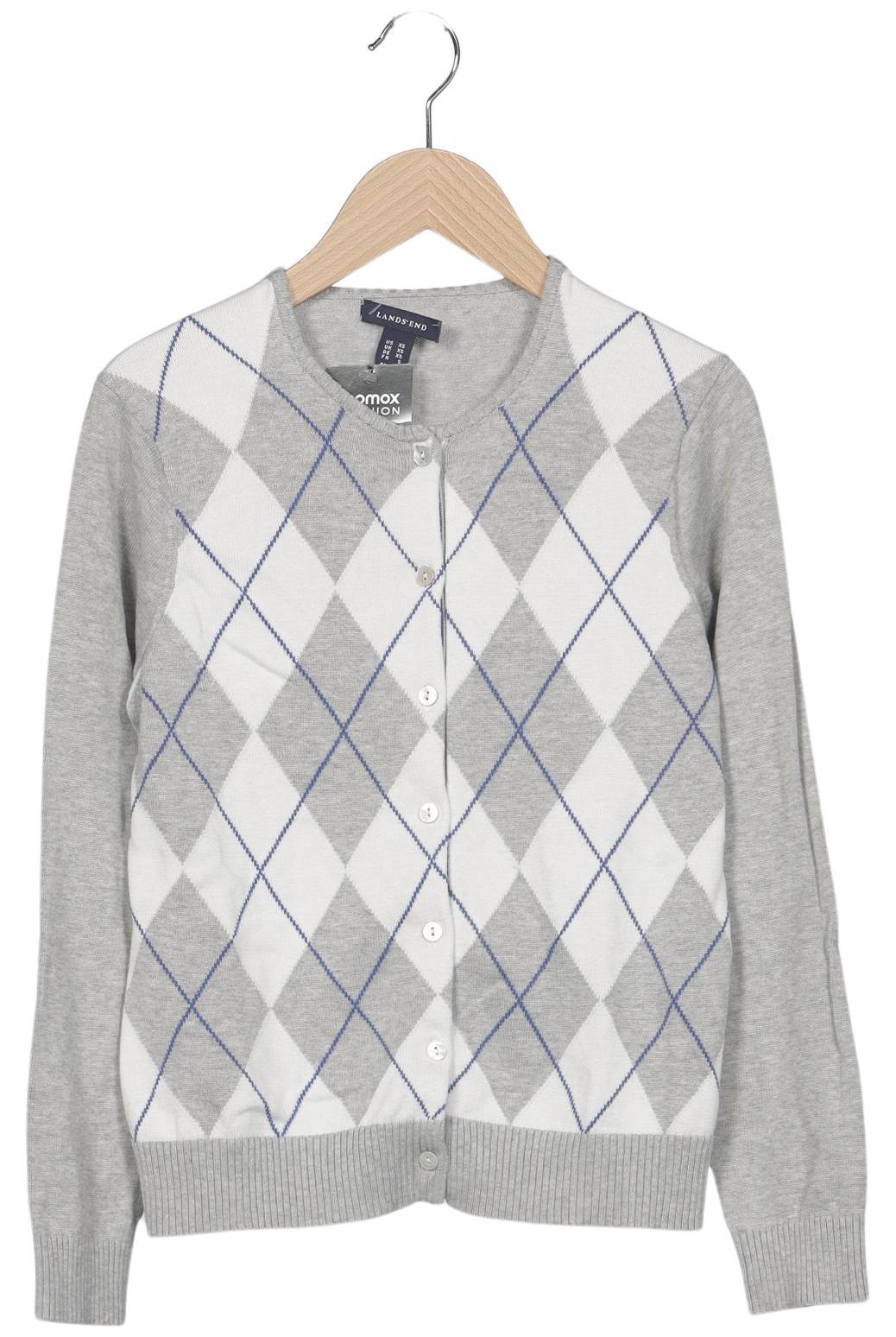 

Lands End Damen Strickjacke, grau, Gr. 34