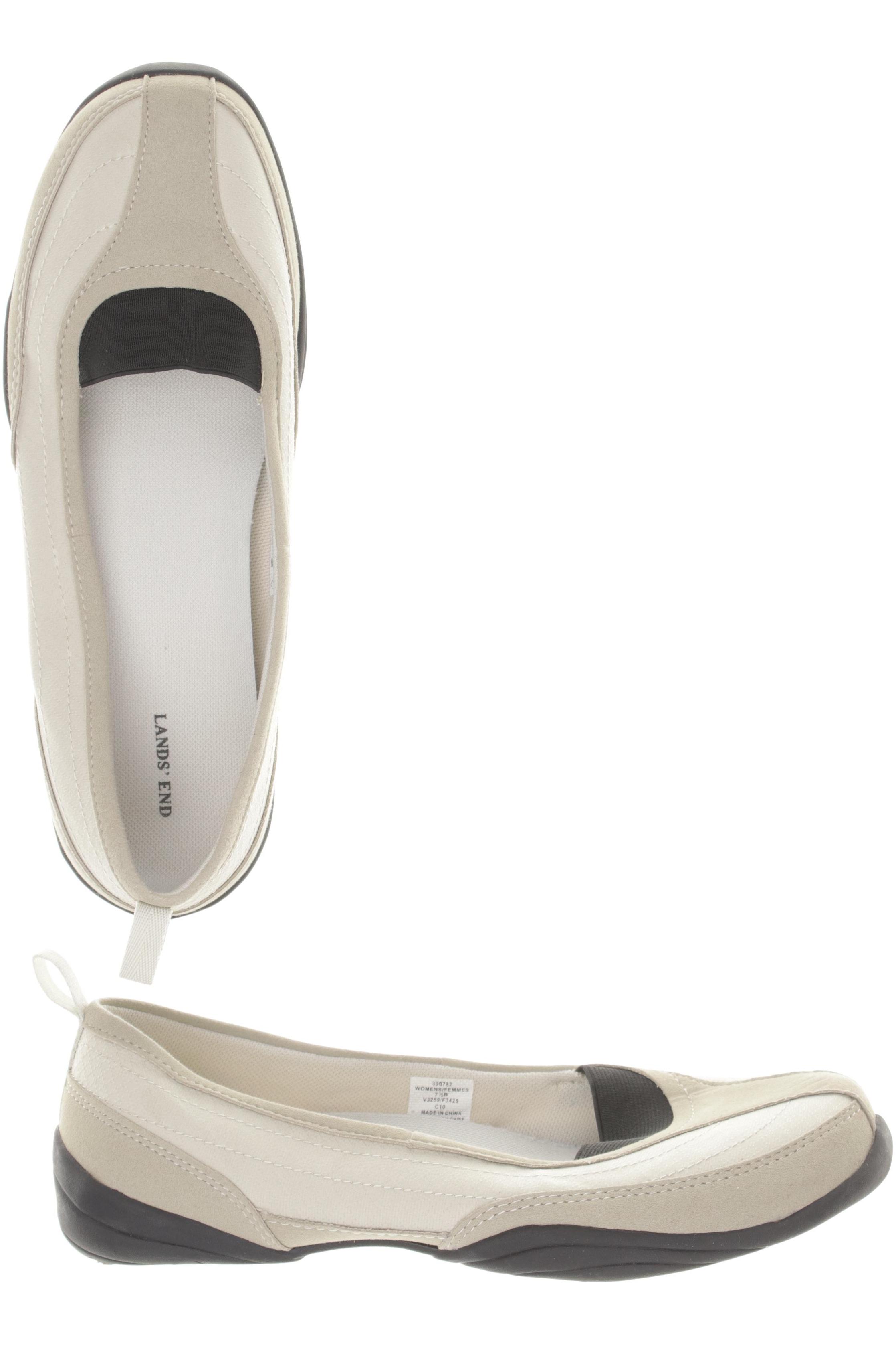 

Lands End Damen Ballerinas, beige, Gr. 7.5