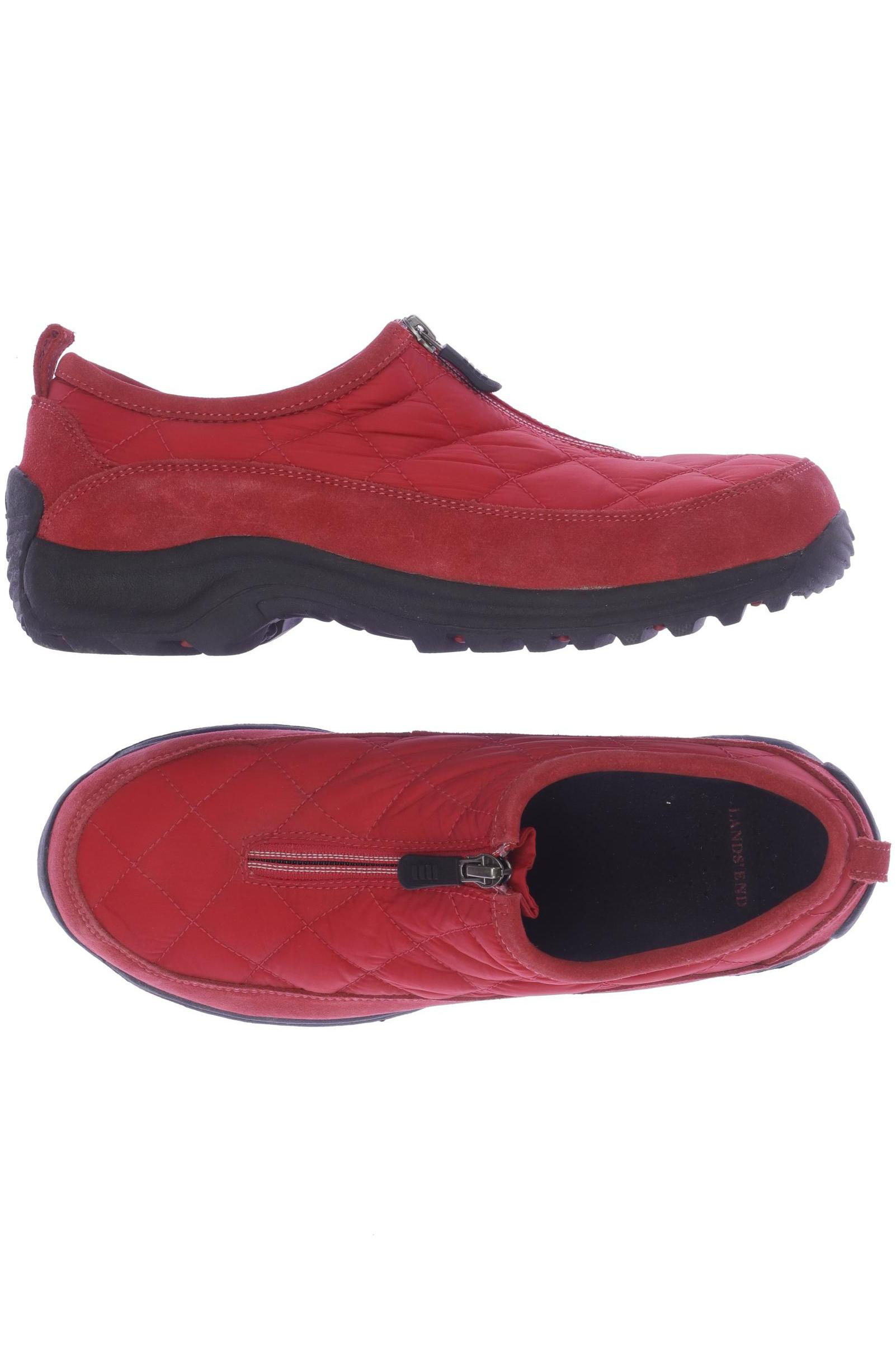 

Lands End Damen Halbschuh, rot, Gr. 9