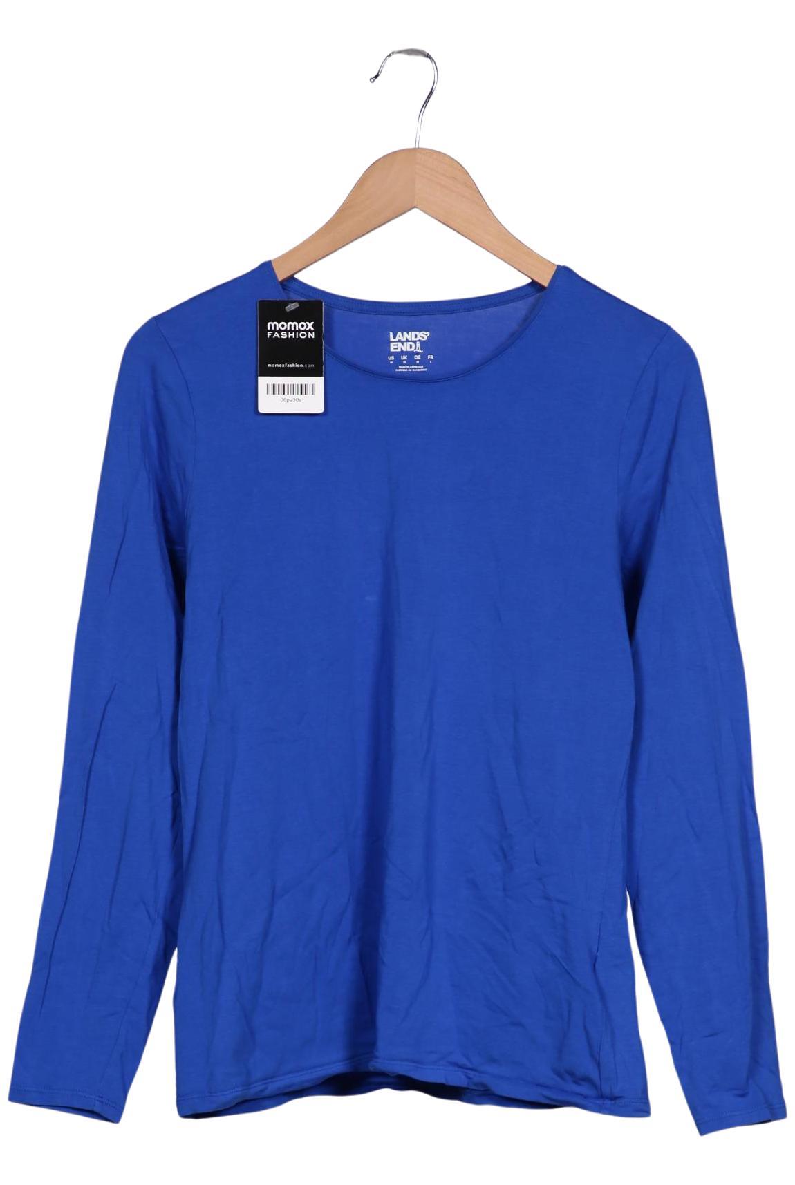

Lands End Damen Langarmshirt, blau, Gr. 38