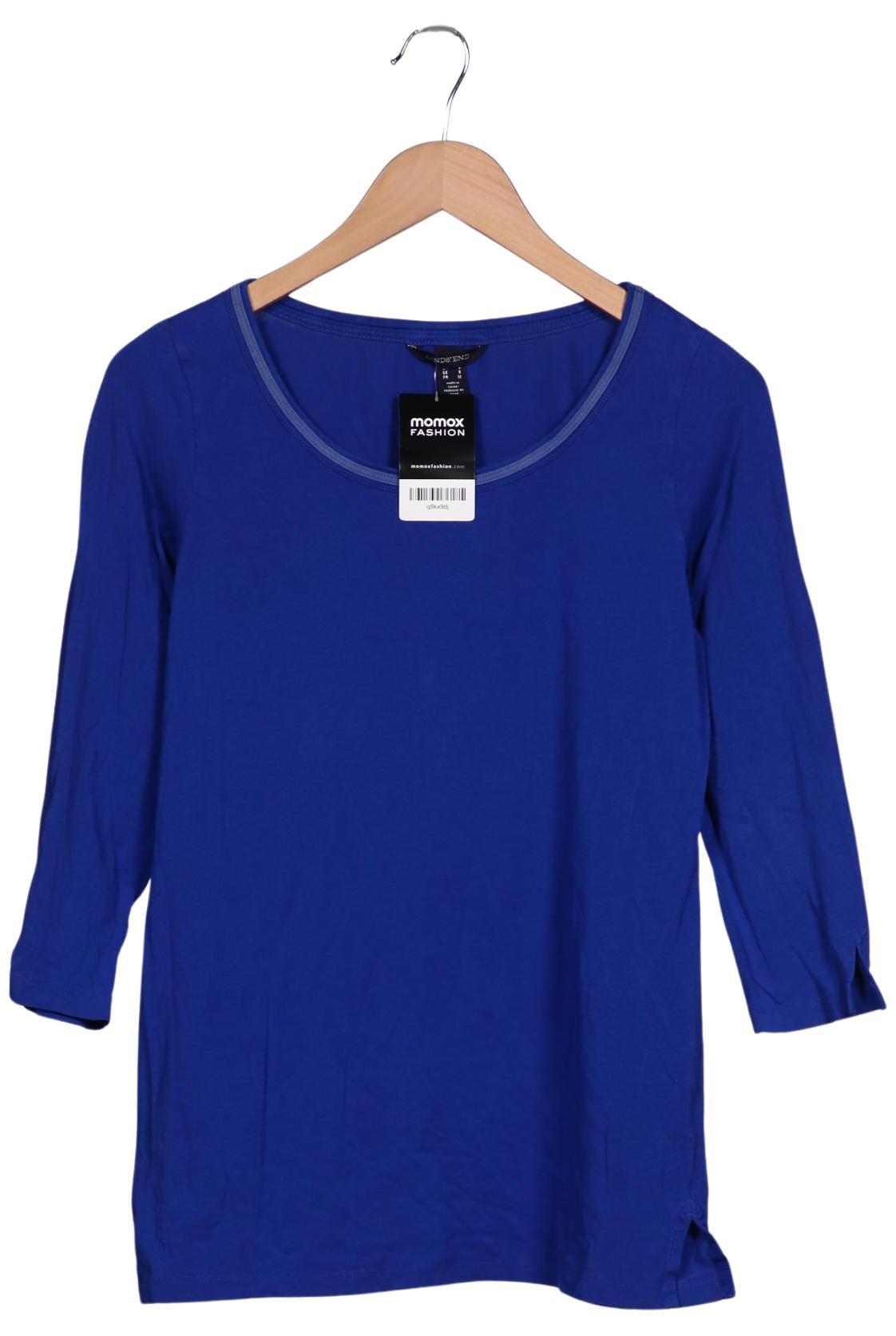 

Lands End Damen Langarmshirt, blau, Gr. 36
