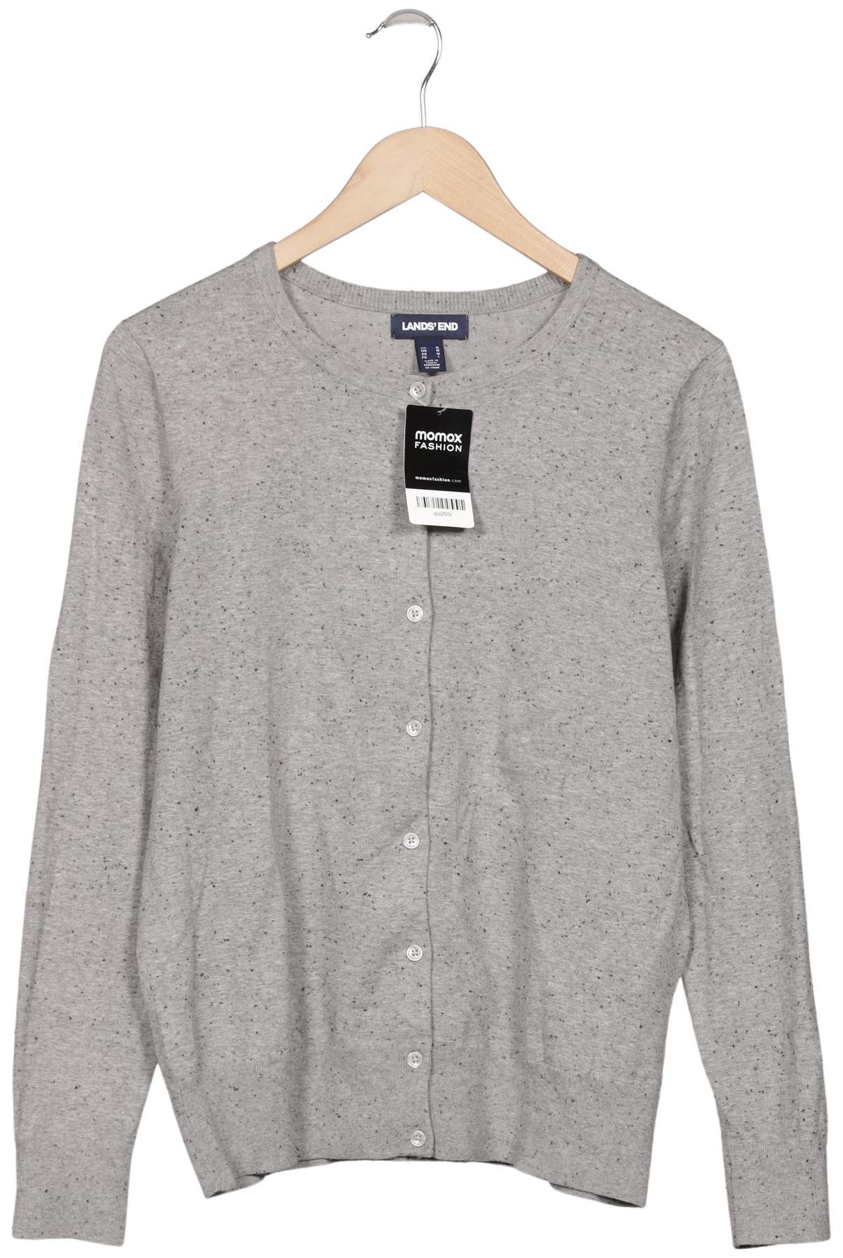 

Lands End Damen Strickjacke, grau, Gr. 38