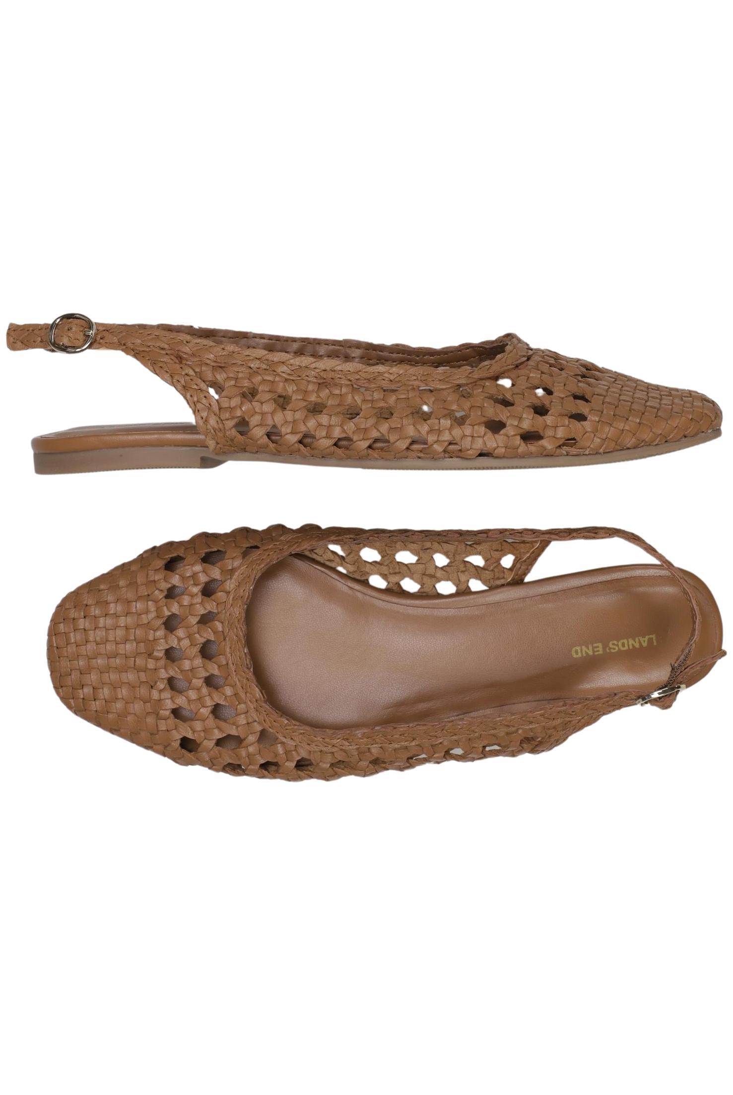 

Lands End Damen Ballerinas, braun, Gr. 38