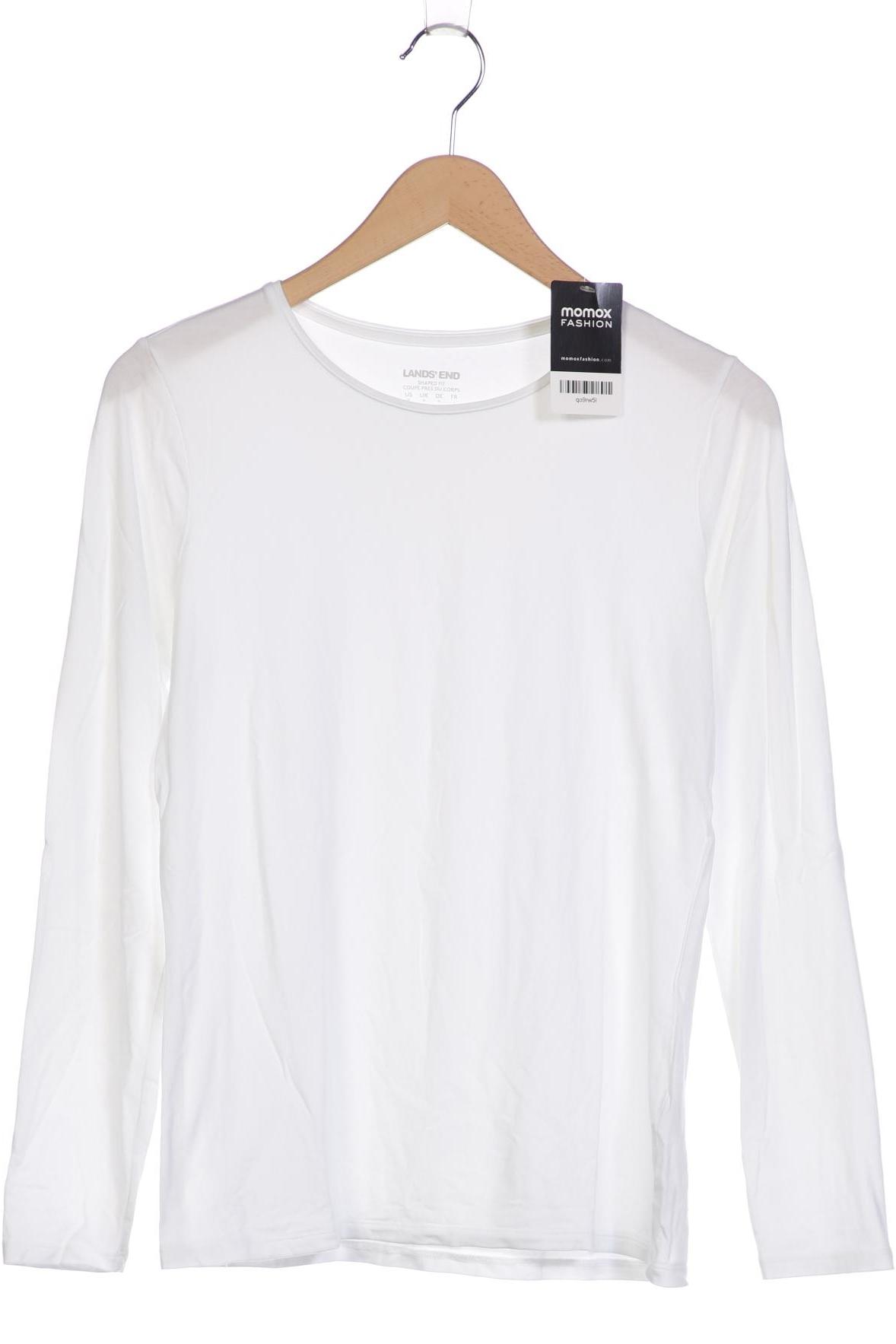 

Lands End Damen Langarmshirt, weiß, Gr. 38