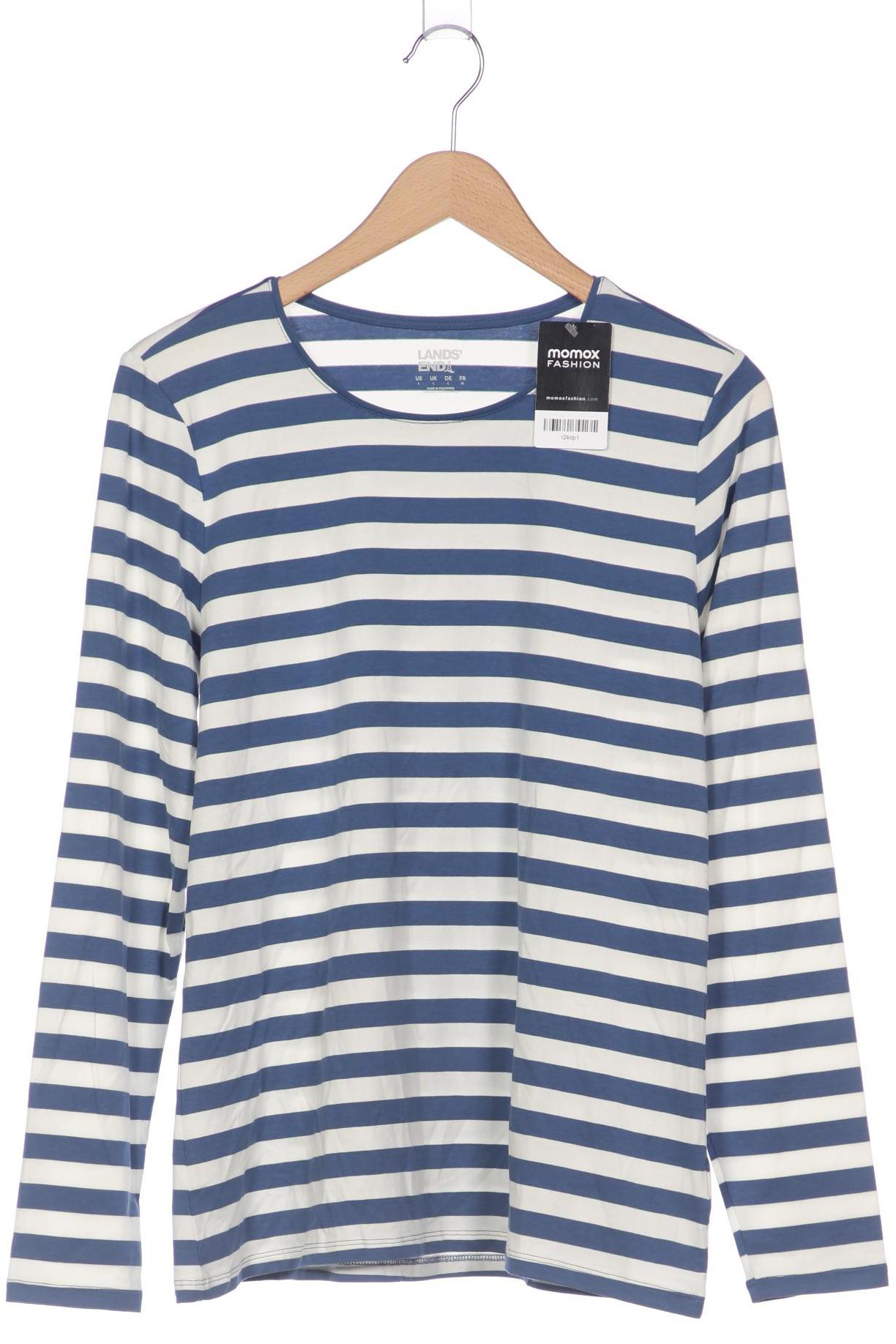 

Lands End Damen Langarmshirt, blau, Gr. 42