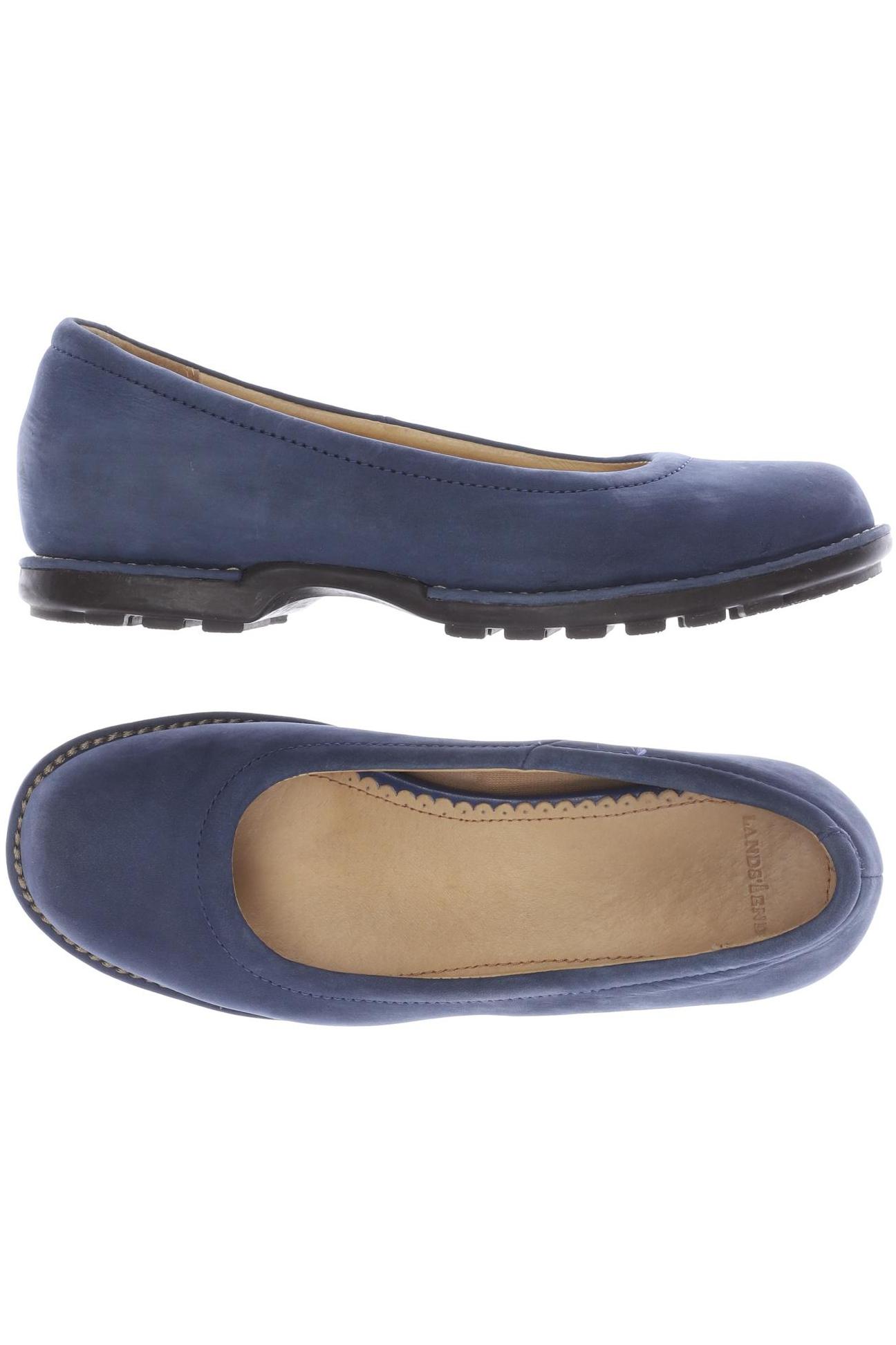 

Lands End Damen Ballerinas, blau, Gr. 7
