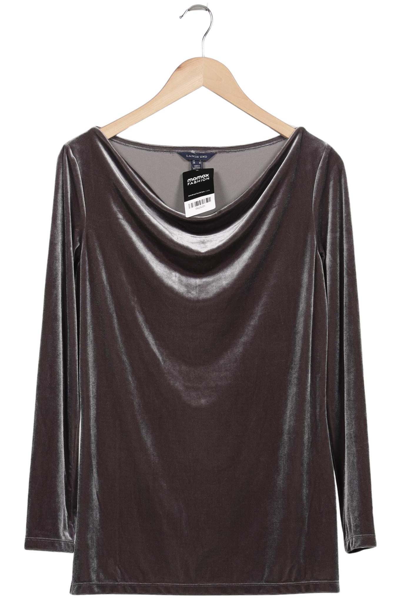 

Lands End Damen Langarmshirt, grau, Gr. 36