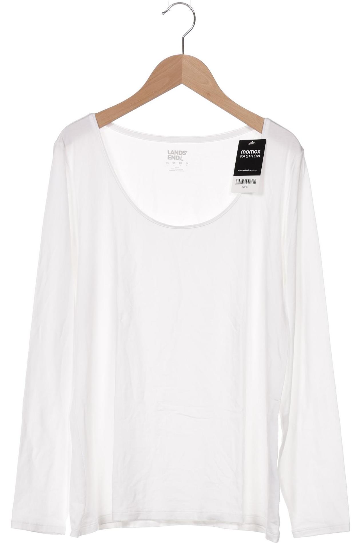 

Lands End Damen Langarmshirt, weiß, Gr. 42