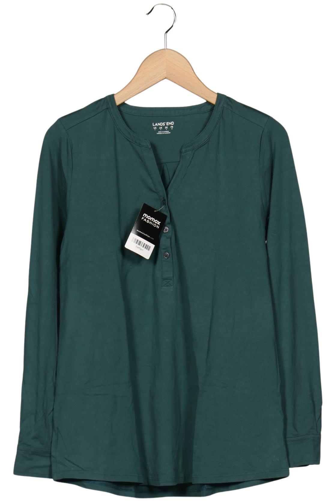 

Lands End Damen Langarmshirt, grün, Gr. 36