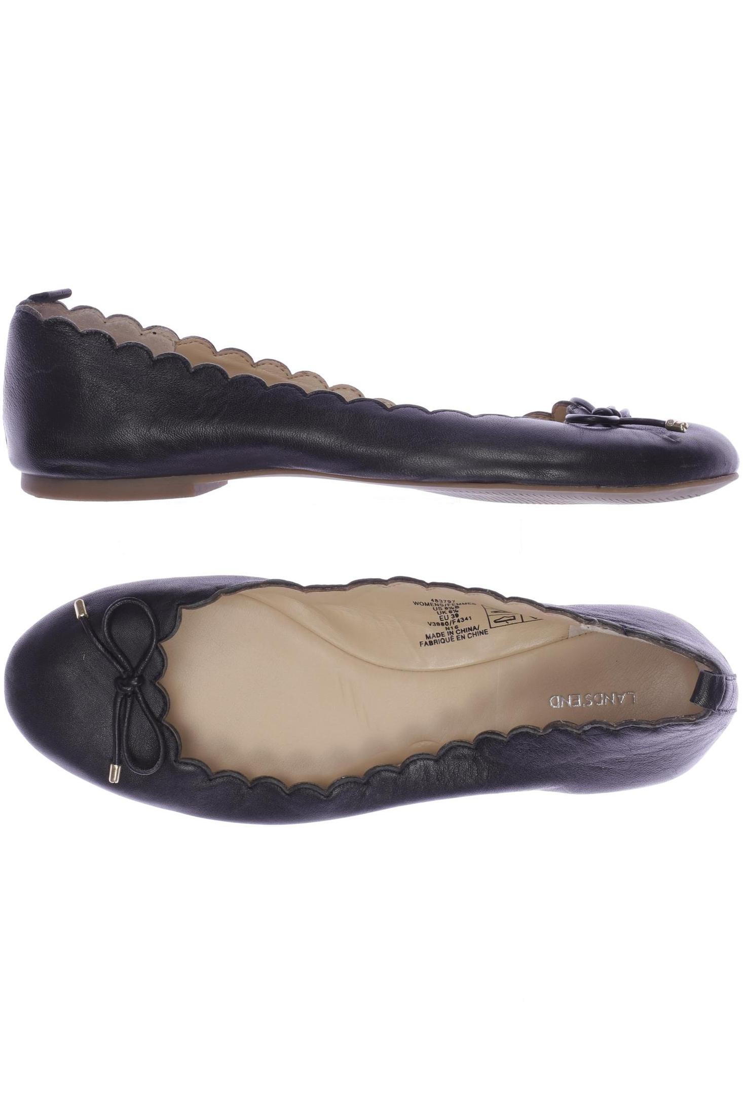 

Lands End Damen Ballerinas, schwarz, Gr. 39