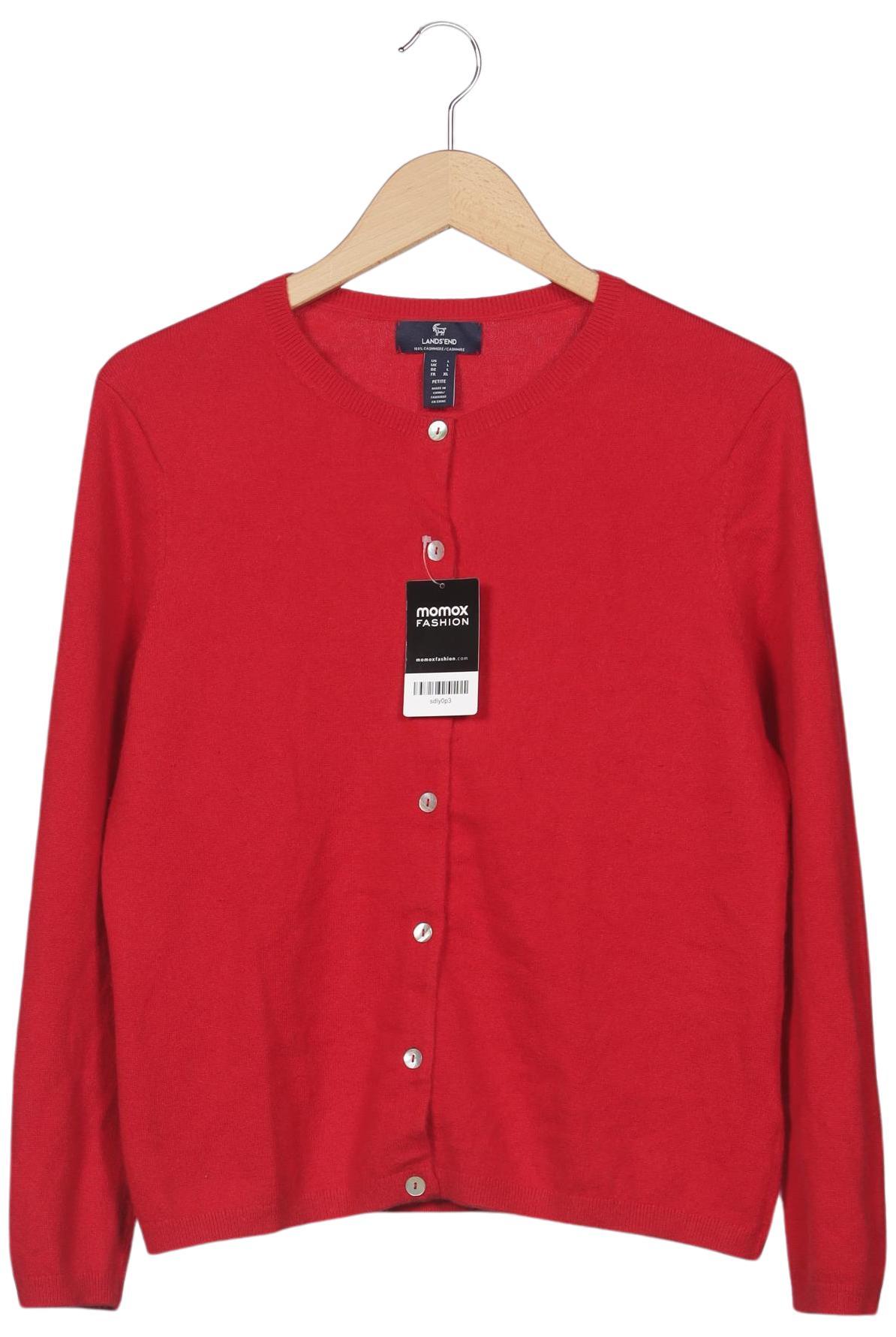 

Lands End Damen Strickjacke, rot, Gr. 42