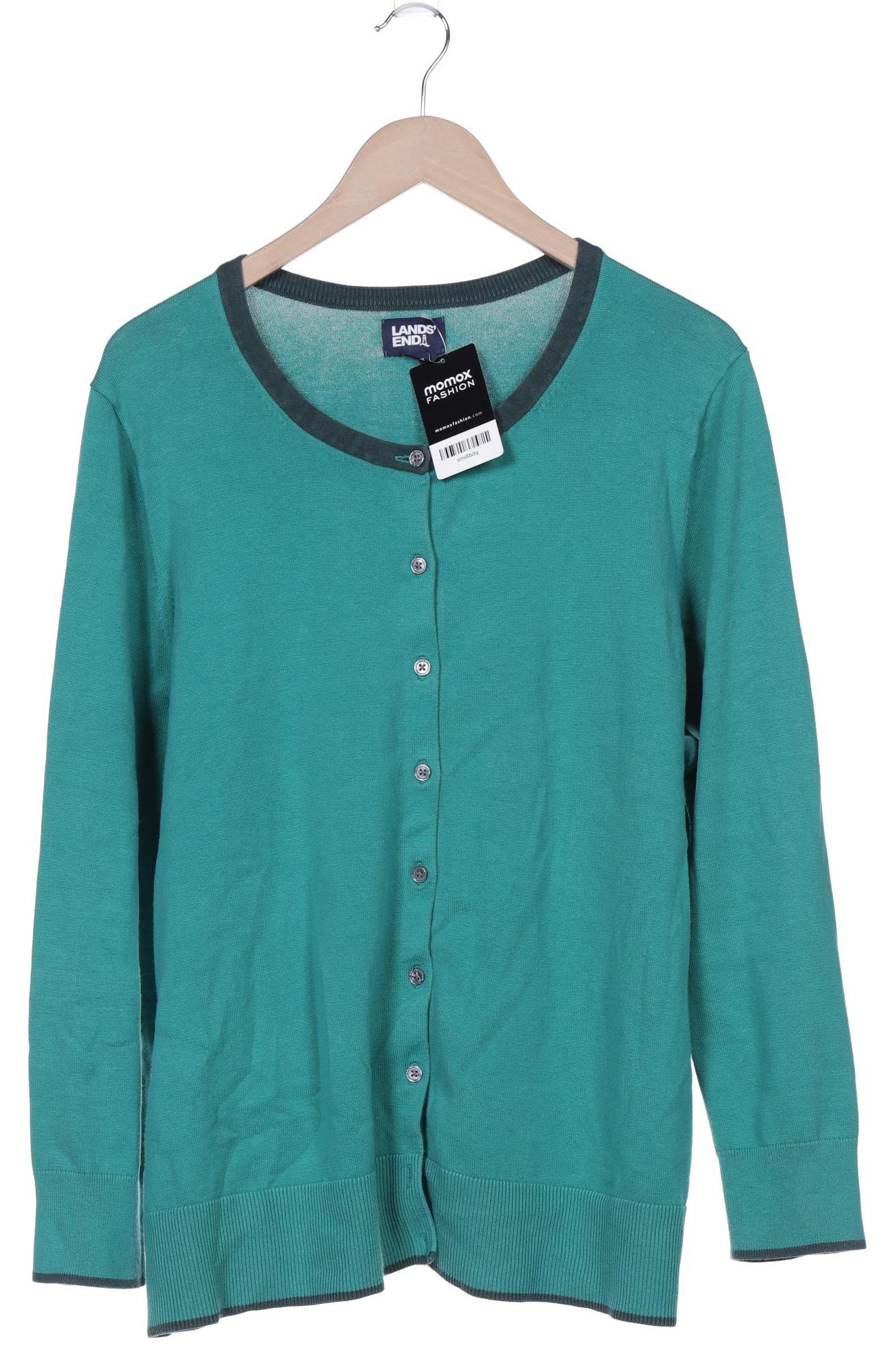 

Lands End Damen Strickjacke, grün, Gr. 52