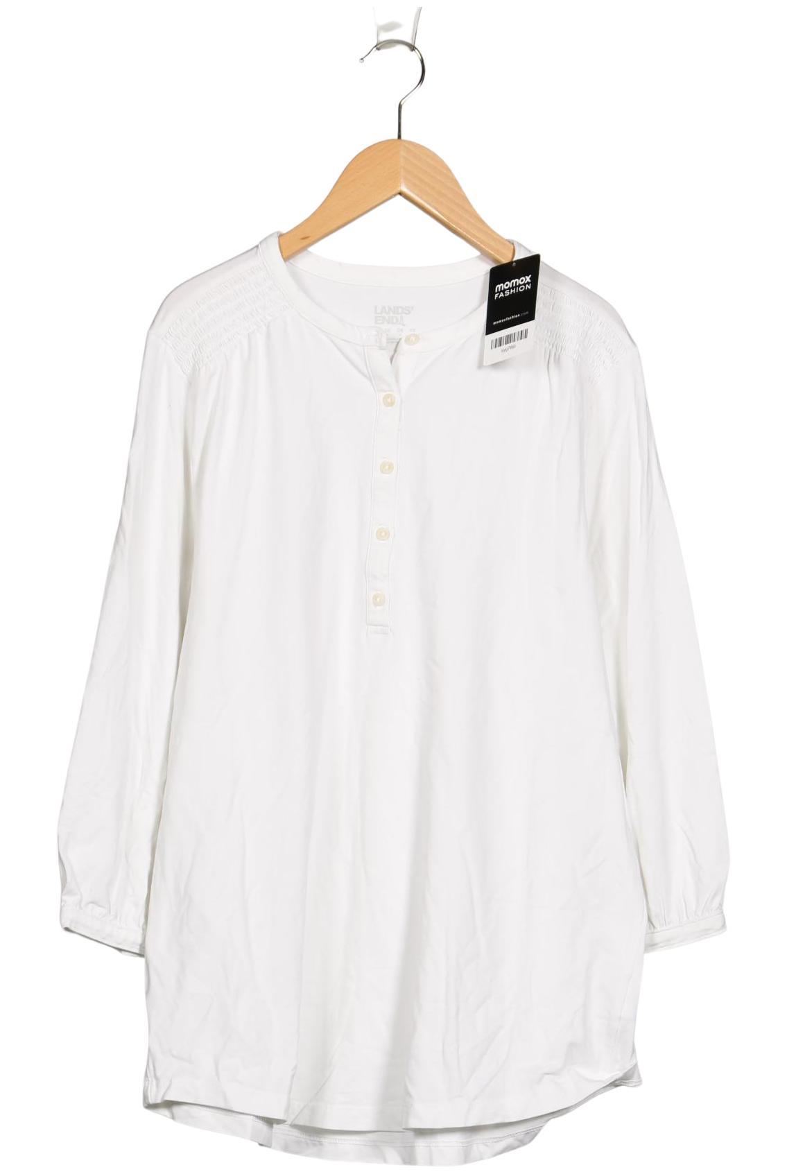 

Lands End Damen Langarmshirt, weiß, Gr. 38