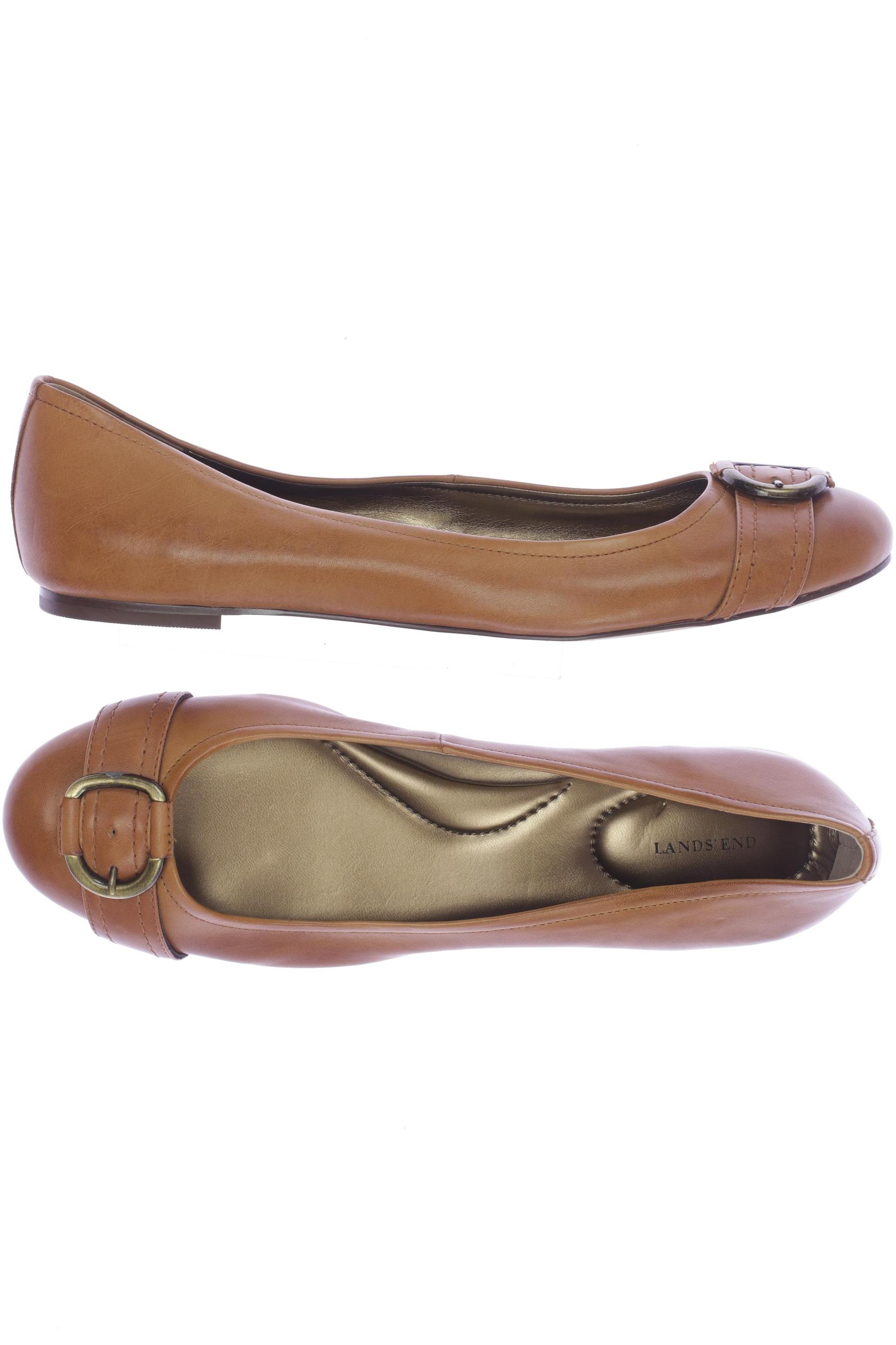 

Lands End Damen Ballerinas, braun, Gr. 41.5