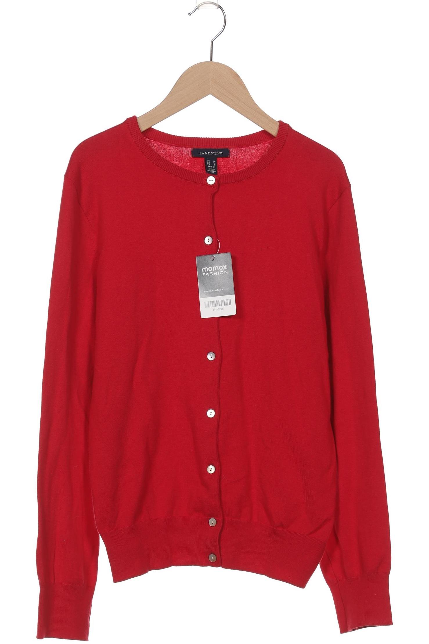 

Lands End Damen Strickjacke, rot, Gr. 38