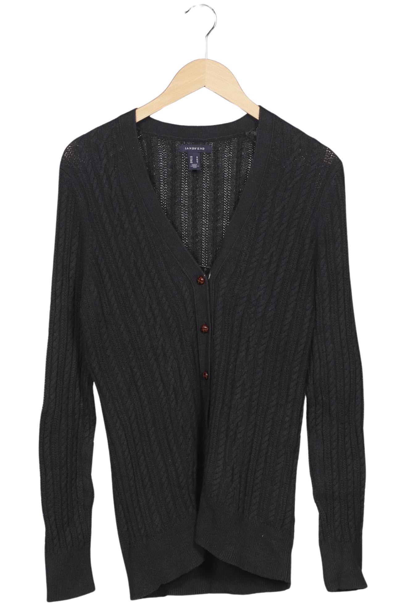 

Lands End Damen Strickjacke, grau, Gr. 38