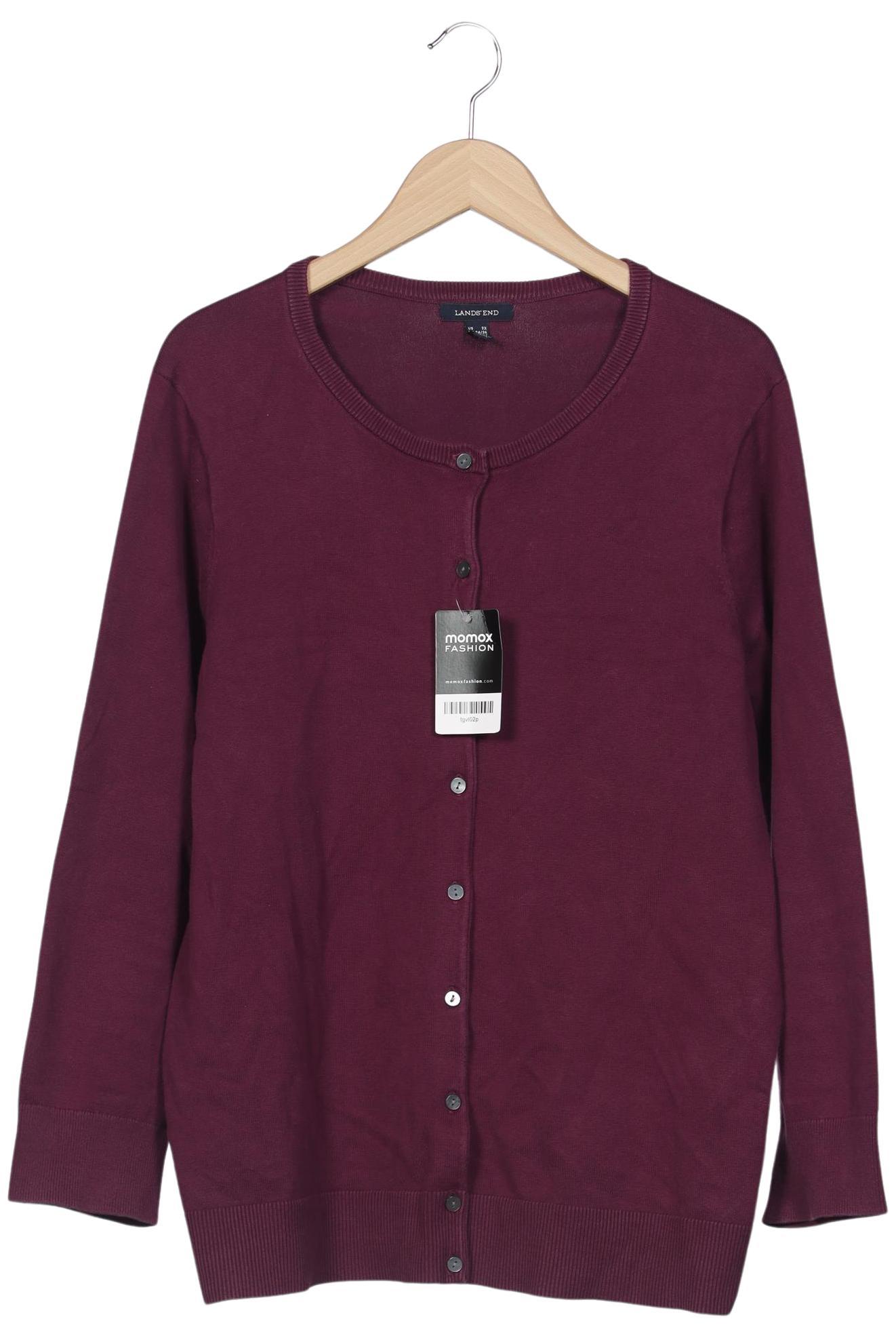 

Lands End Damen Strickjacke, bordeaux, Gr. 52