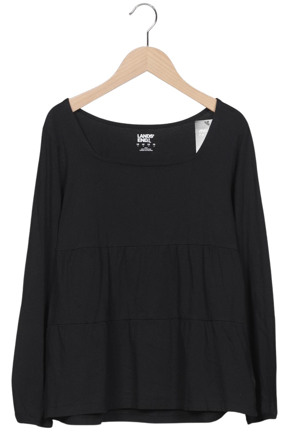 

Lands End Damen Langarmshirt, schwarz, Gr. 36