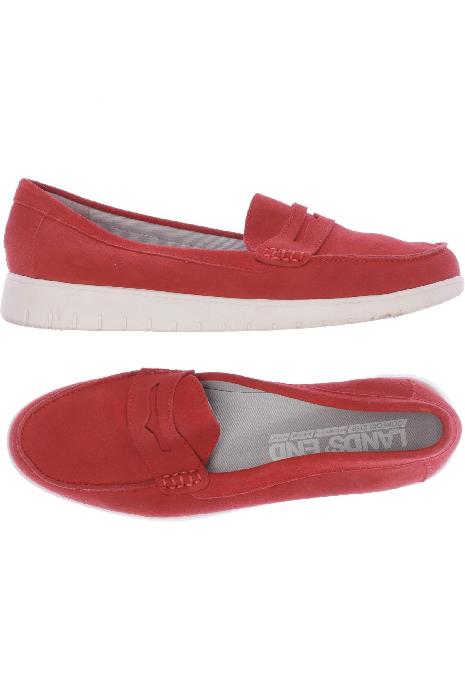 

Lands End Damen Halbschuh, rot, Gr. 41
