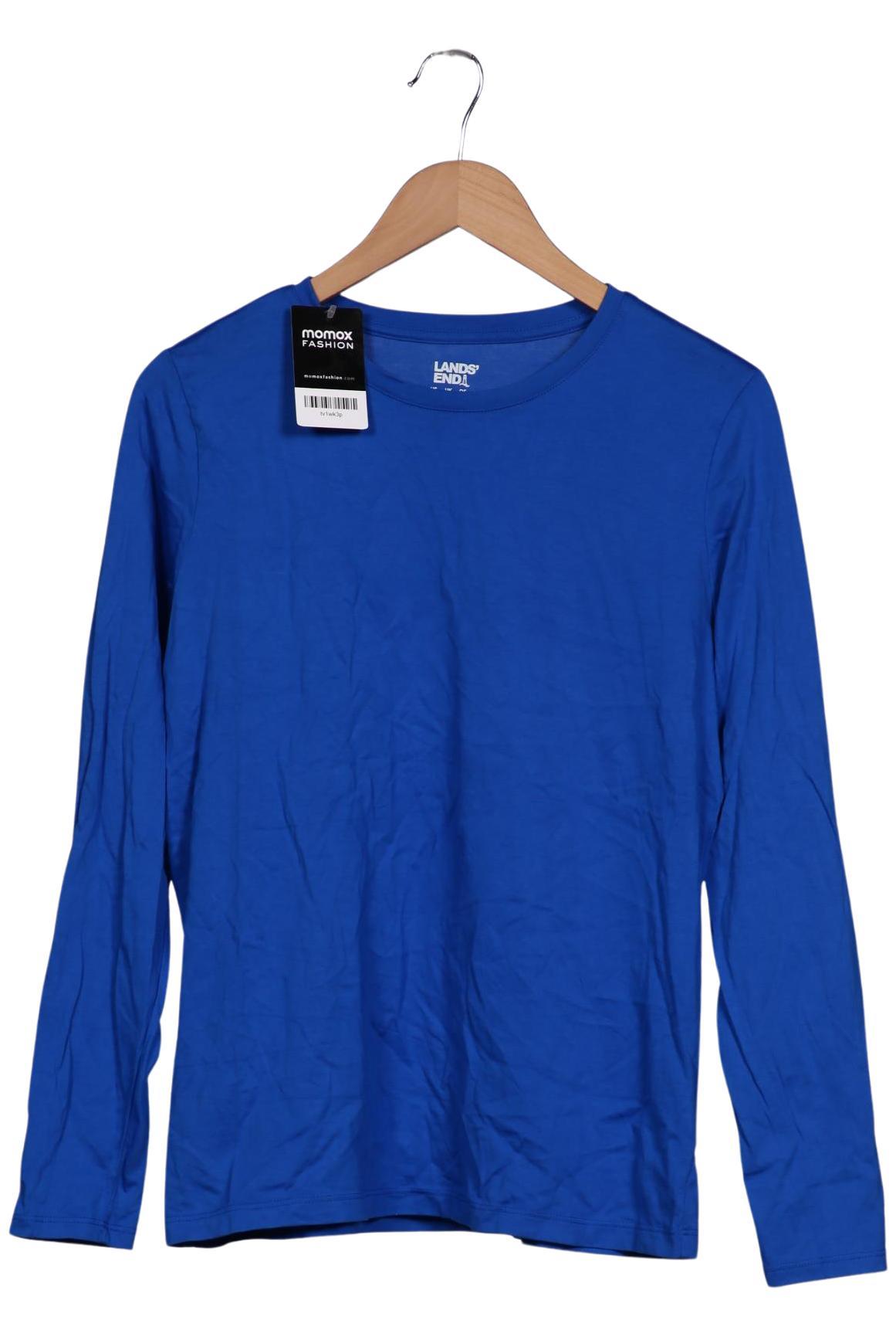 

Lands End Damen Langarmshirt, blau, Gr. 38