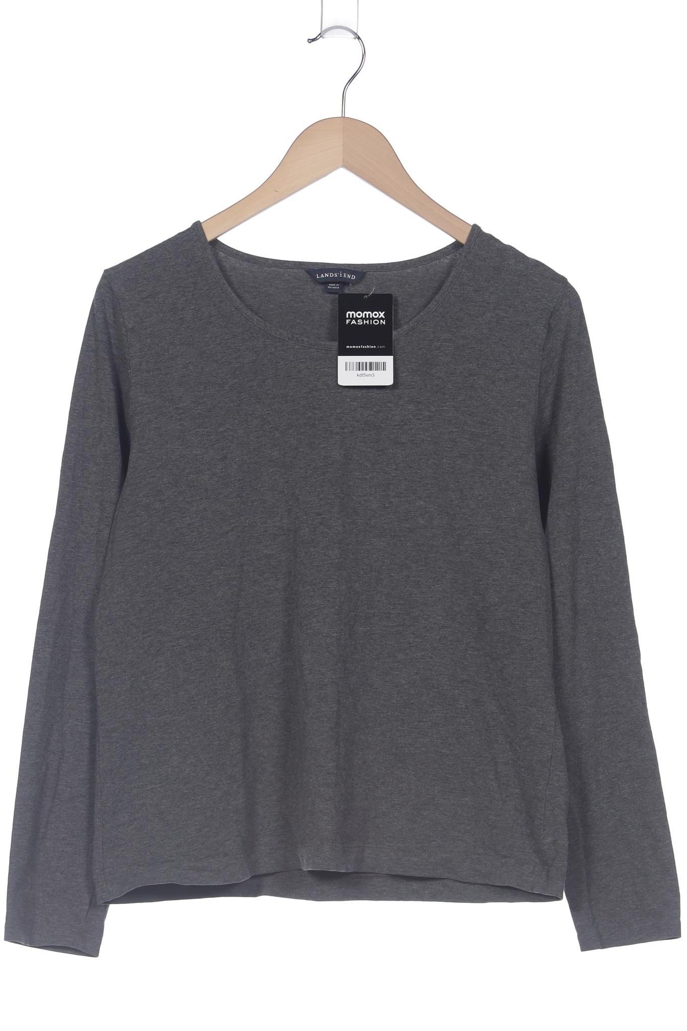 

Lands End Damen Langarmshirt, grau, Gr. 42