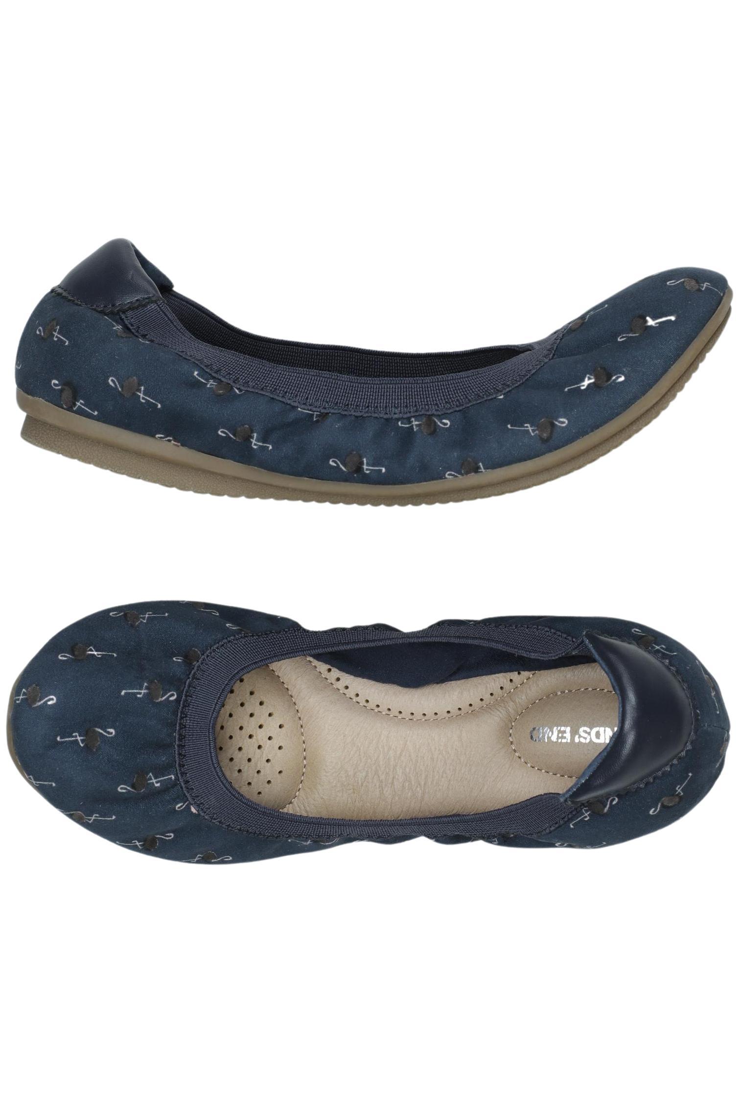 

Lands End Damen Ballerinas, marineblau, Gr. 36