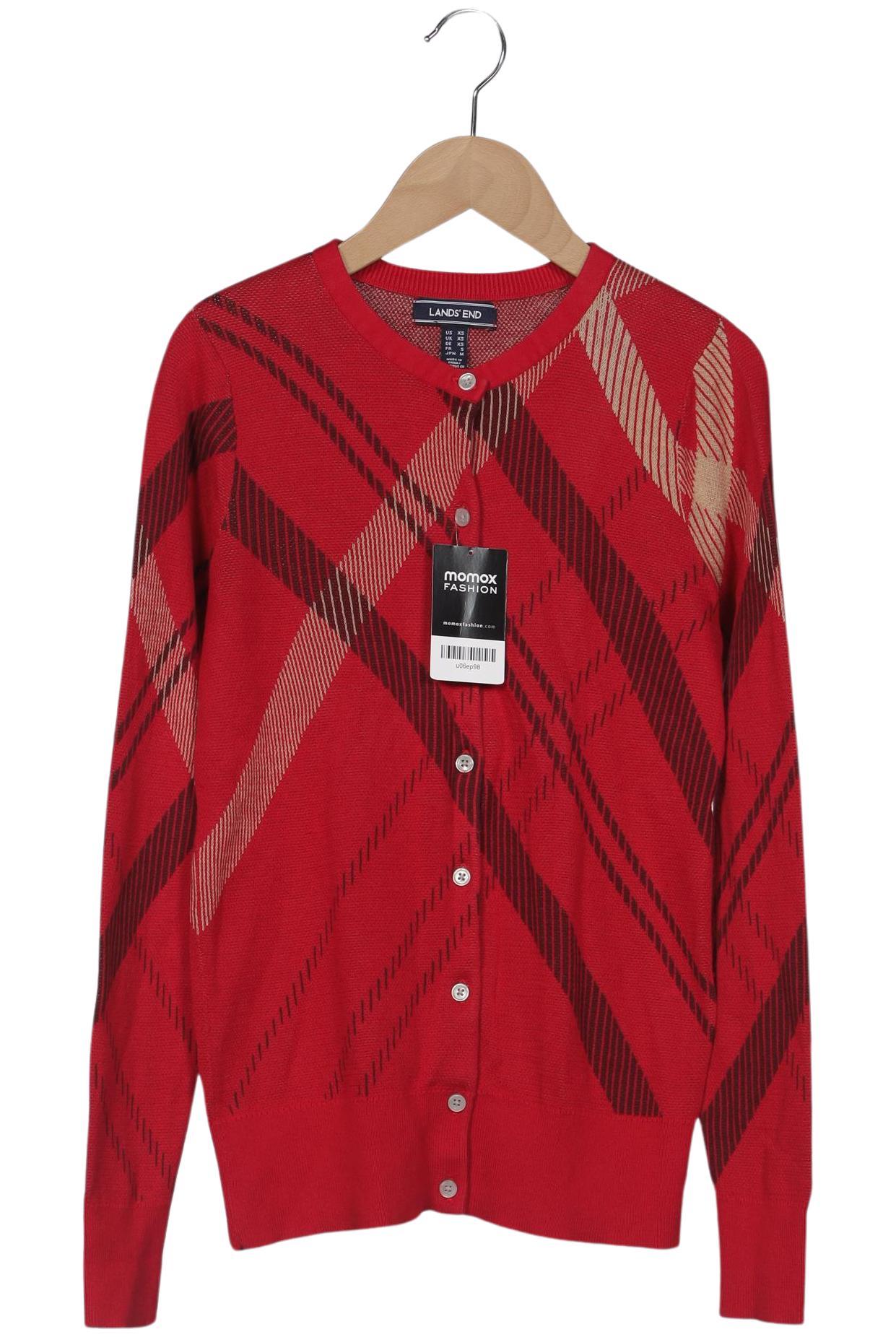 

Lands End Damen Strickjacke, rot, Gr. 34