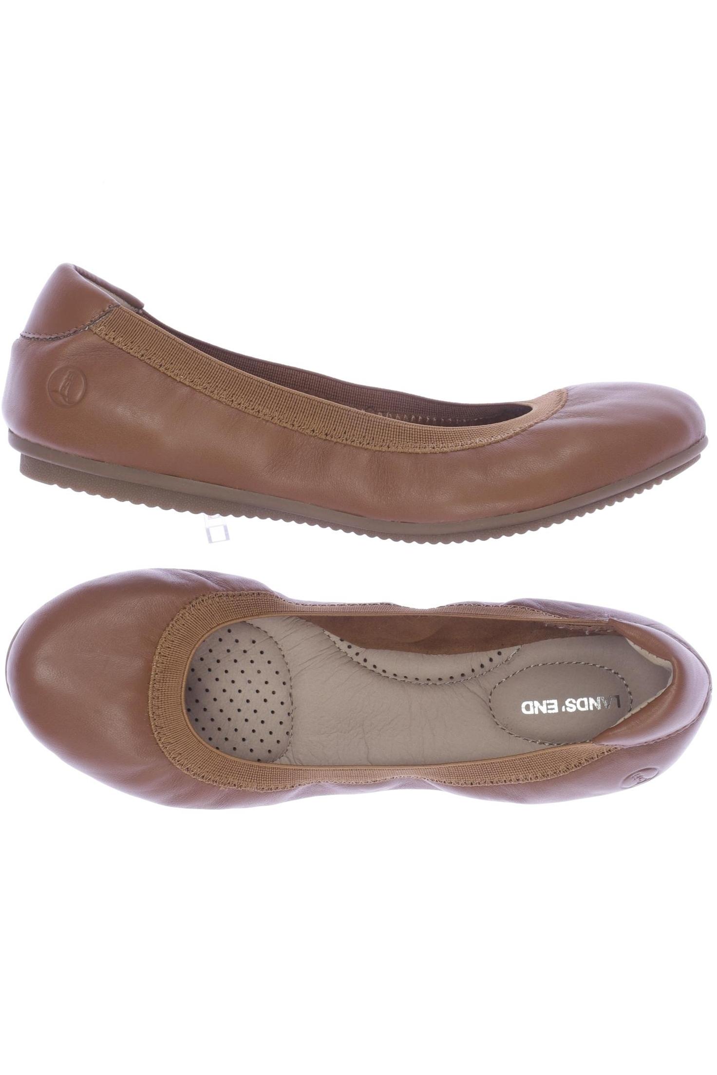 

Lands End Damen Ballerinas, braun, Gr. 37.5