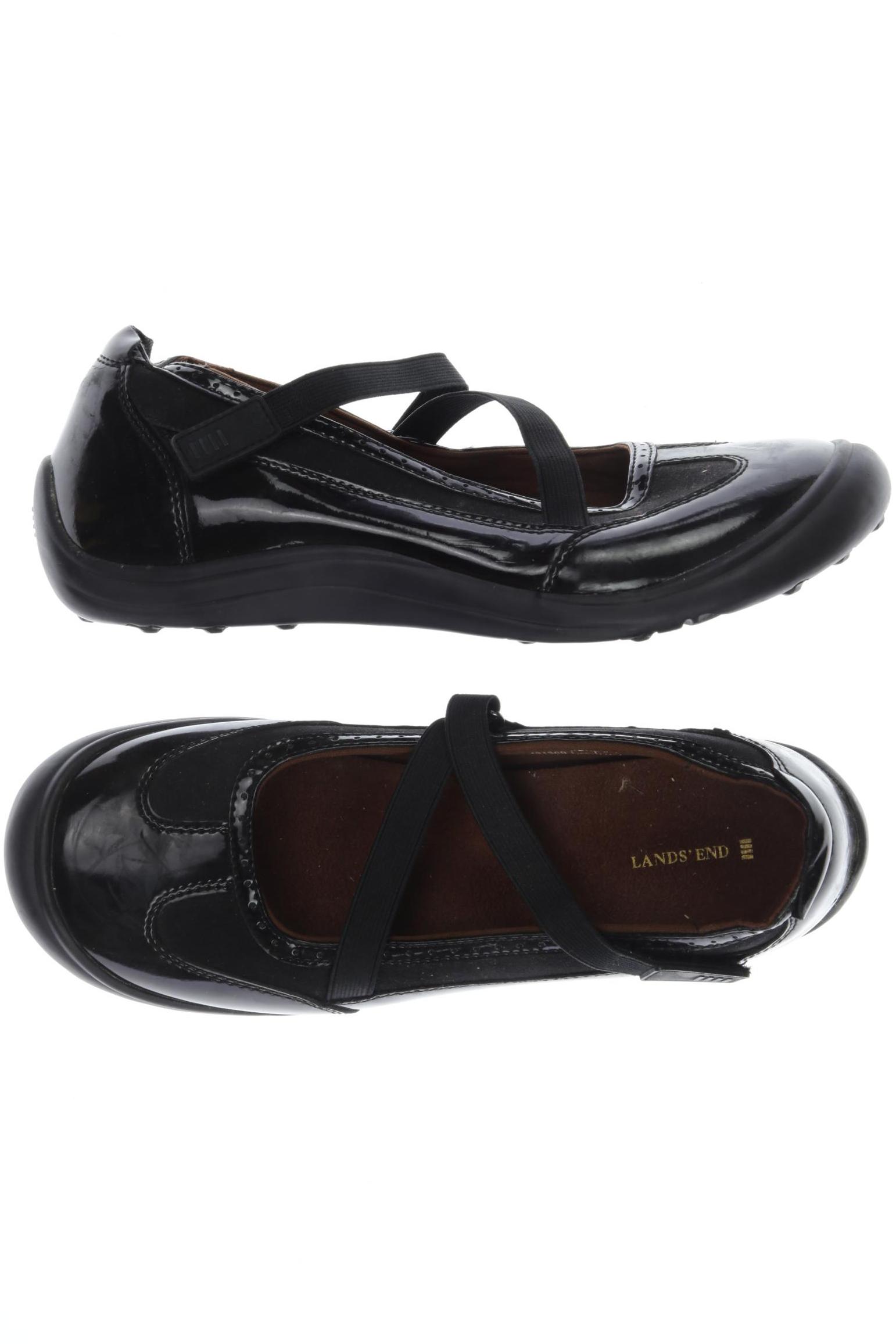

Lands End Damen Ballerinas, schwarz, Gr. 9